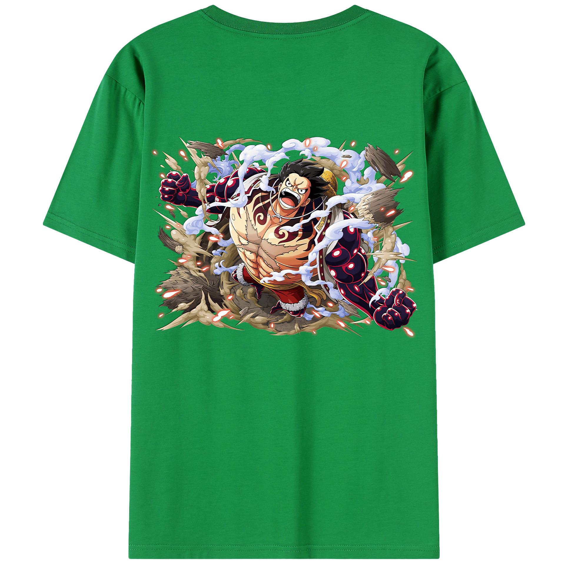 ワンピース モンキー・D・ルフィ ONE PIECE Monkey D. Luffy 綿100％半袖Tシャツ（背面プリント）