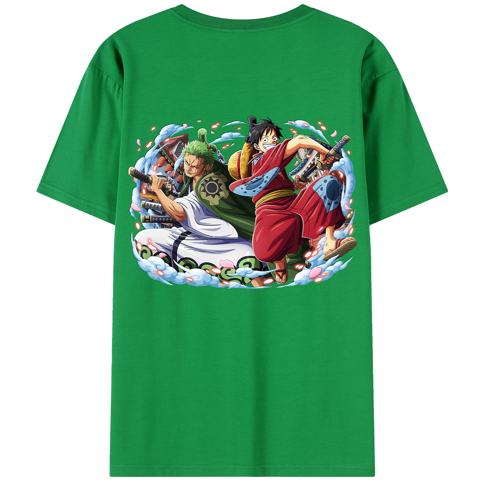 （画像用） ワンピース モンキー・D・ルフィ ONE PIECE Monkey D. Luffy 綿100％半袖Tシャツ（背面プリント）