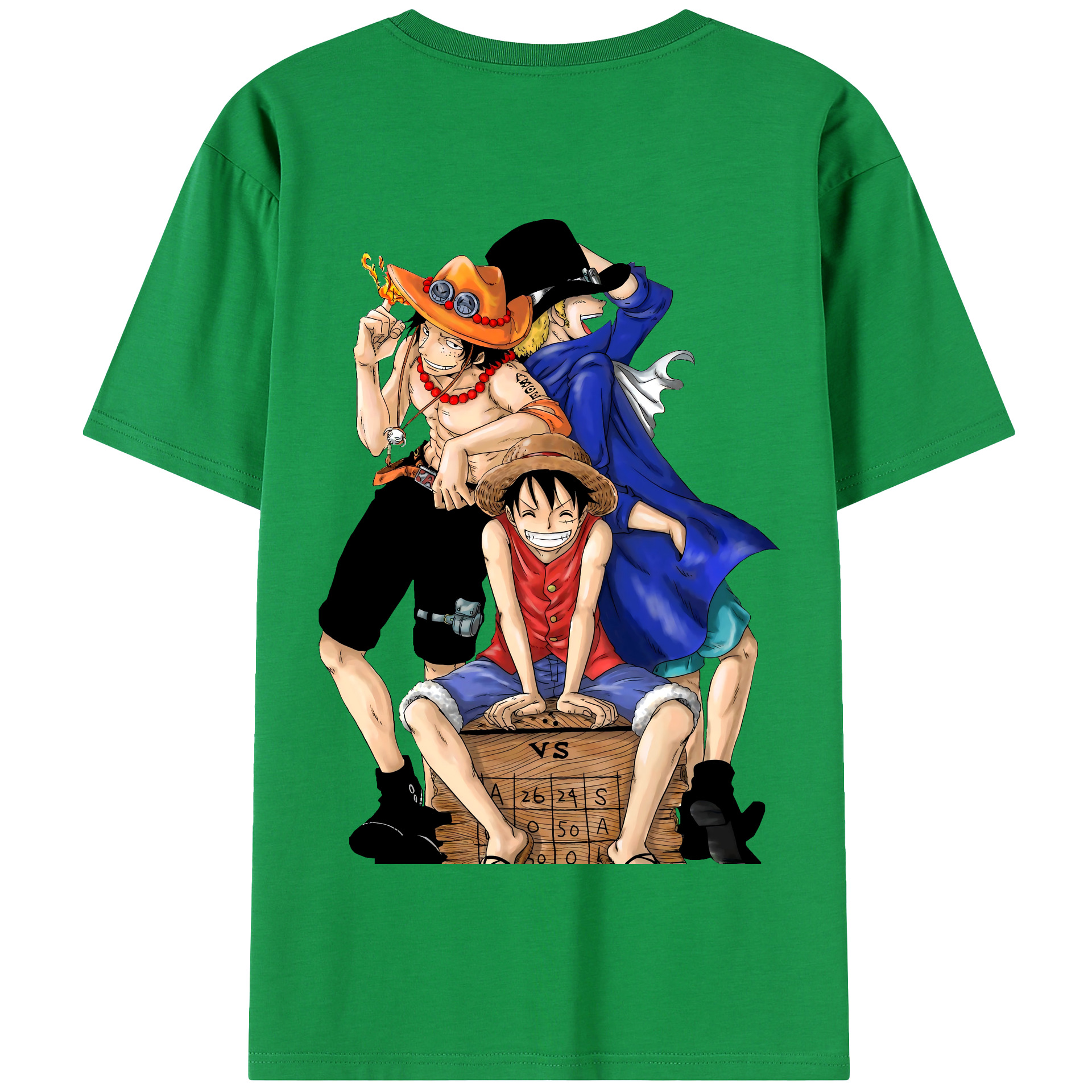 ワンピース モンキー・D・ルフィ ONE PIECE Monkey D. Luffy 綿100％半袖Tシャツ（背面プリント）