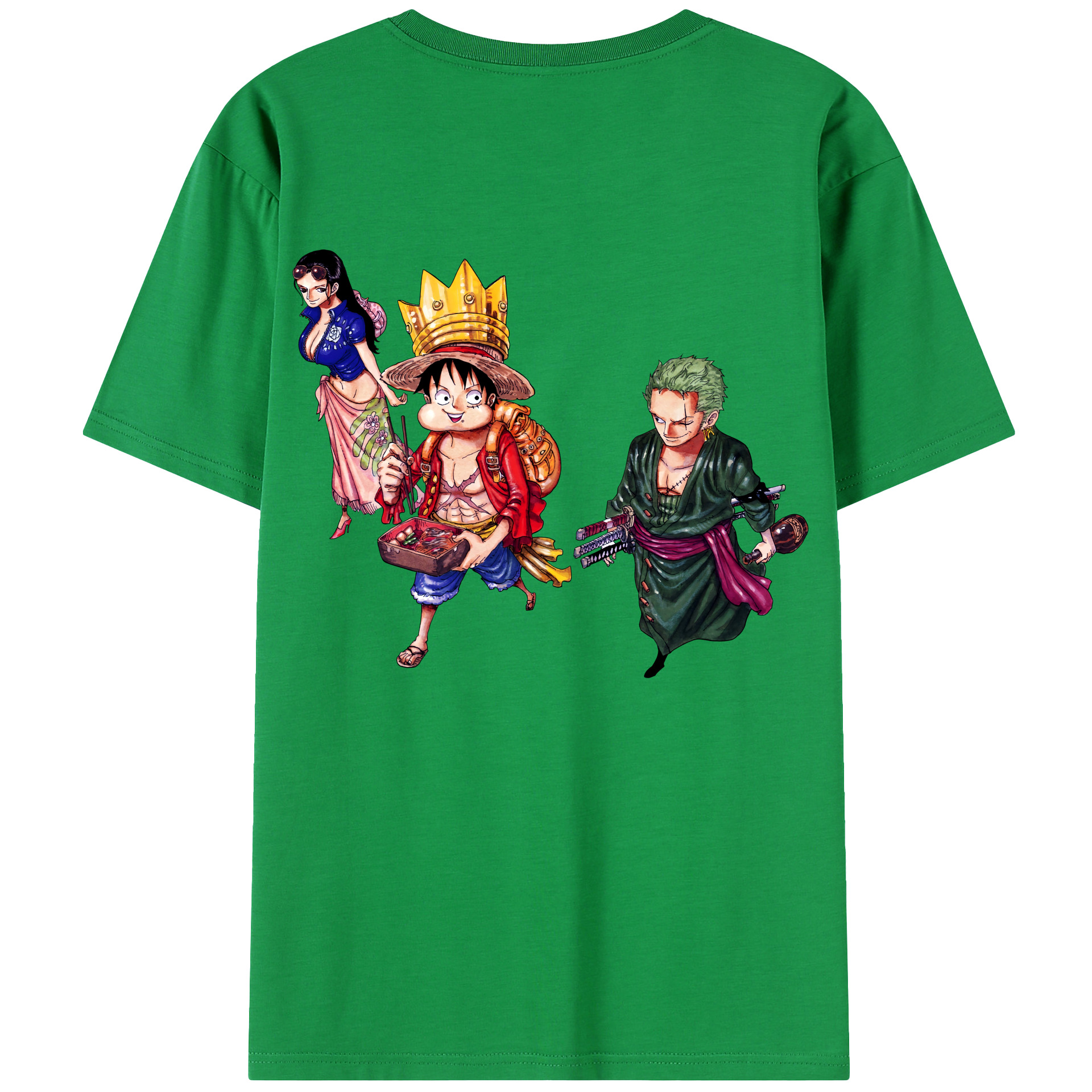 ワンピース モンキー・D・ルフィ ONE PIECE Monkey D. Luffy 綿100％半袖Tシャツ（背面プリント）