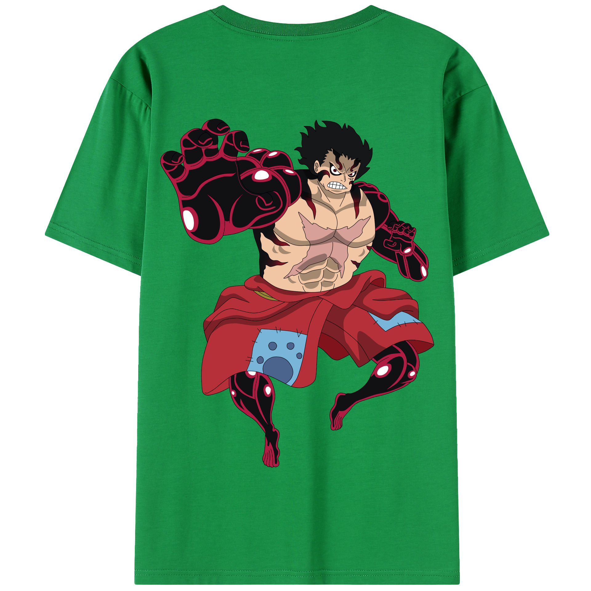 ワンピース モンキー・D・ルフィ ONE PIECE Monkey D. Luffy 綿100％半袖Tシャツ（背面プリント）
