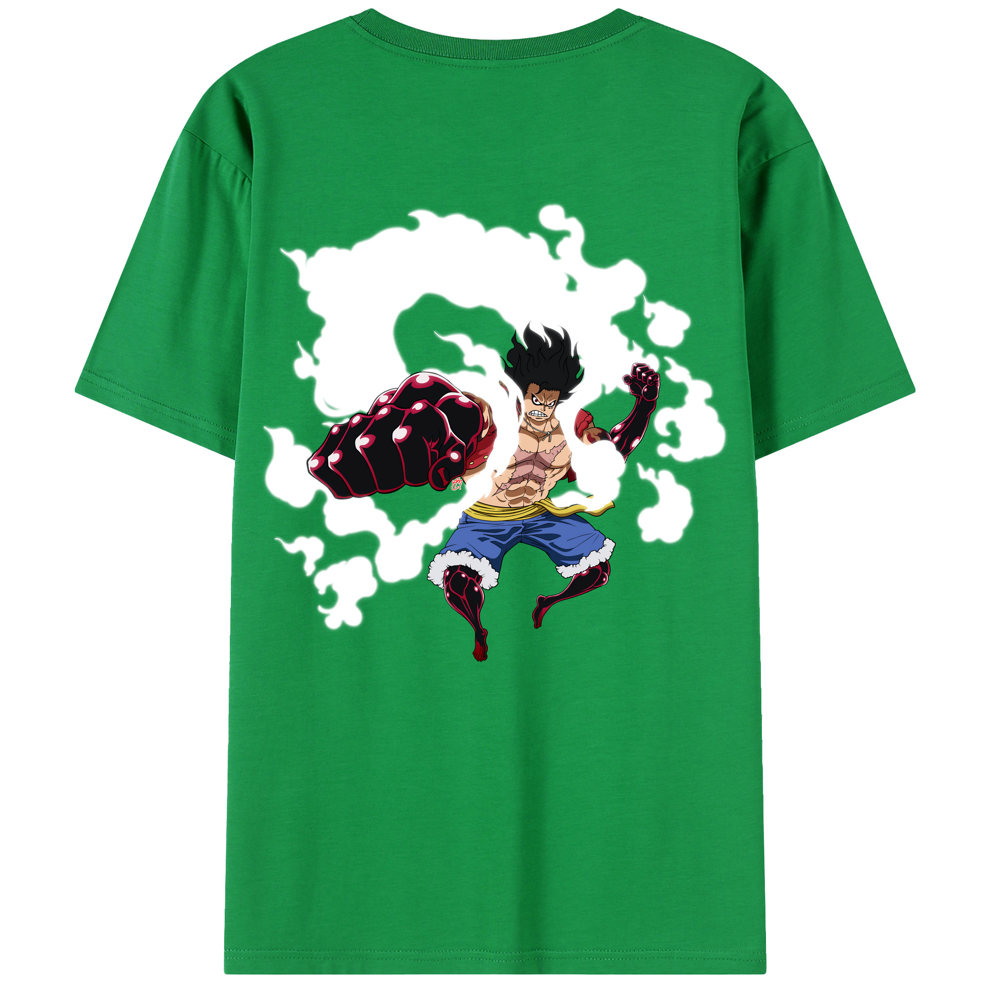 ワンピース モンキー・D・ルフィ ONE PIECE Monkey D. Luffy 綿100％半袖Tシャツ（背面プリント）