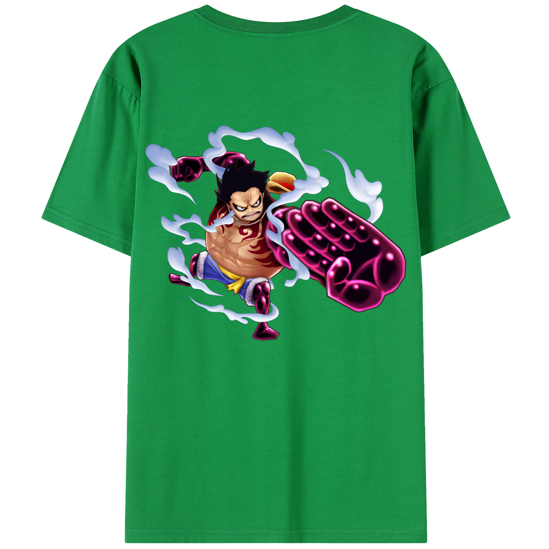 ワンピース モンキー・D・ルフィ ONE PIECE Monkey D. Luffy 綿100％半袖Tシャツ（背面プリント）