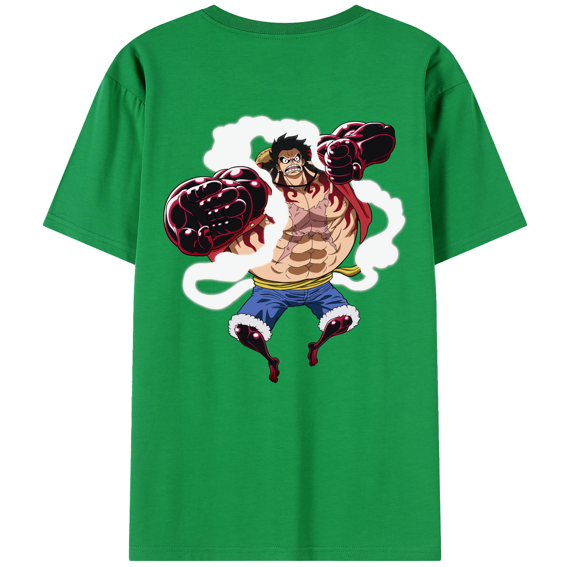 ワンピース モンキー・D・ルフィ ONE PIECE Monkey D. Luffy 綿100％半袖Tシャツ（背面プリント）