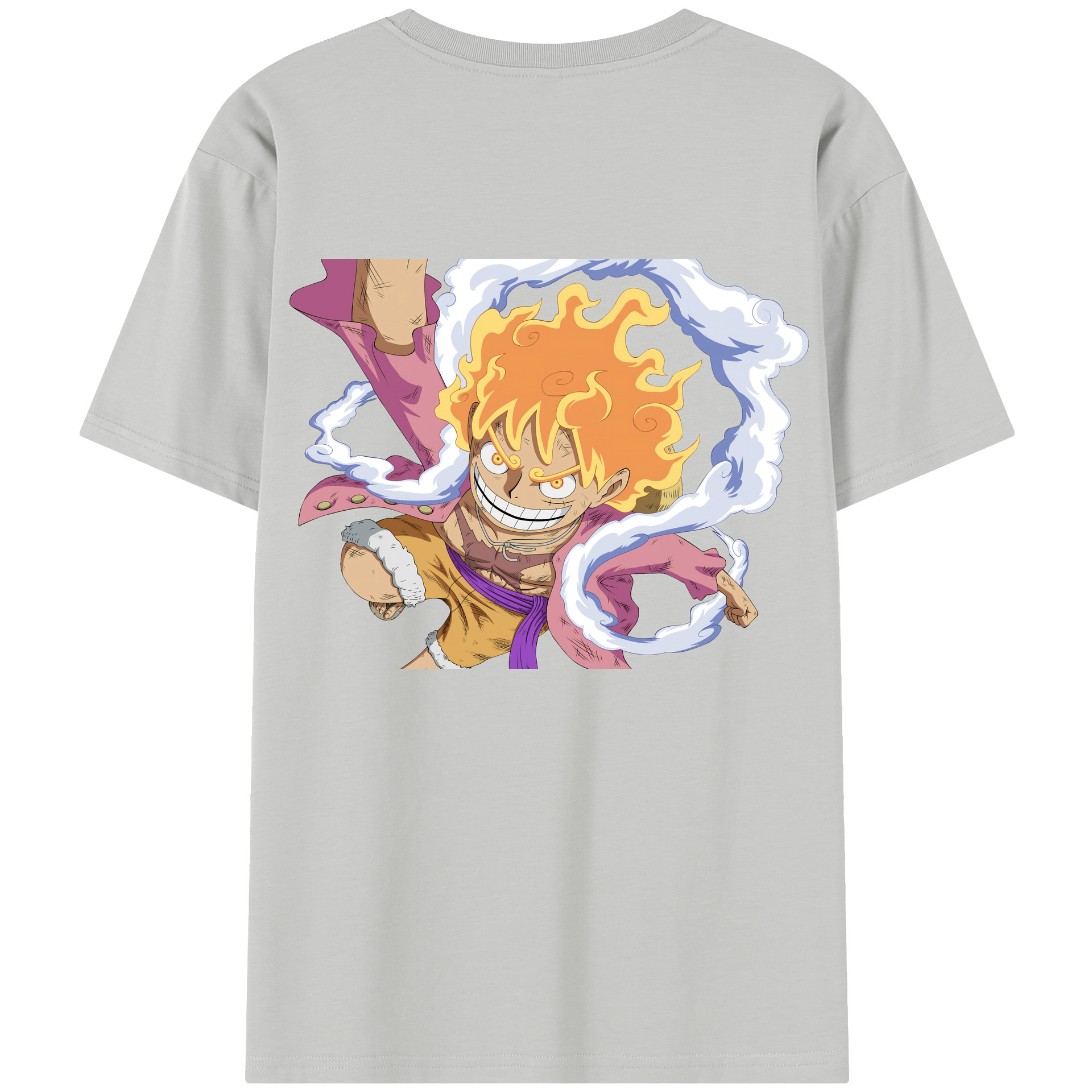 ワンピース モンキー・D・ルフィ ONE PIECE Monkey D. Luffy 綿100％半袖Tシャツ（背面プリント）