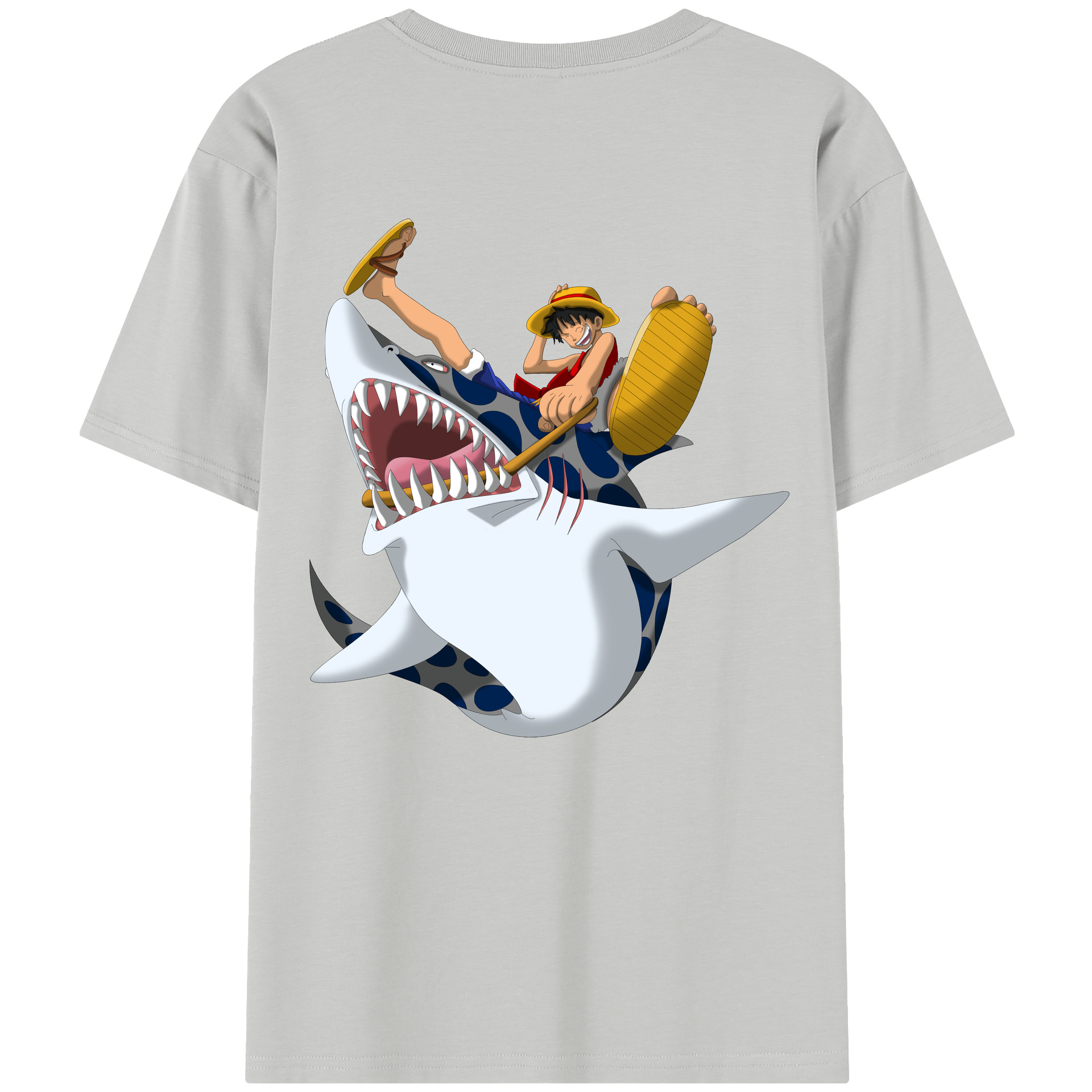 ワンピース モンキー・D・ルフィ ONE PIECE Monkey D. Luffy 綿100％半袖Tシャツ（背面プリント）