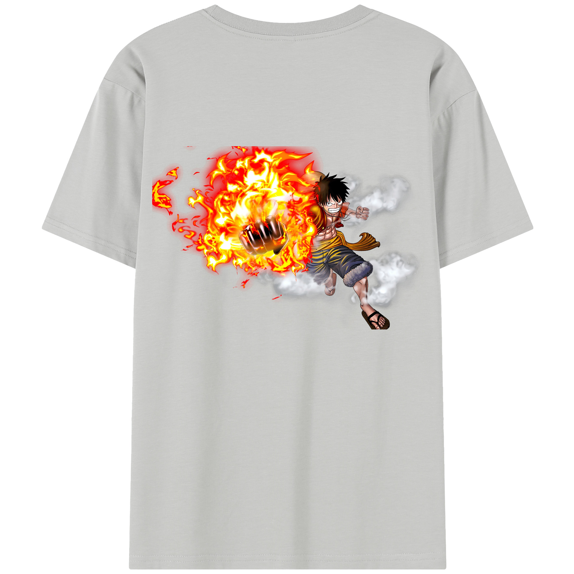 ワンピース モンキー・D・ルフィ ONE PIECE Monkey D. Luffy 綿100％半袖Tシャツ（背面プリント）