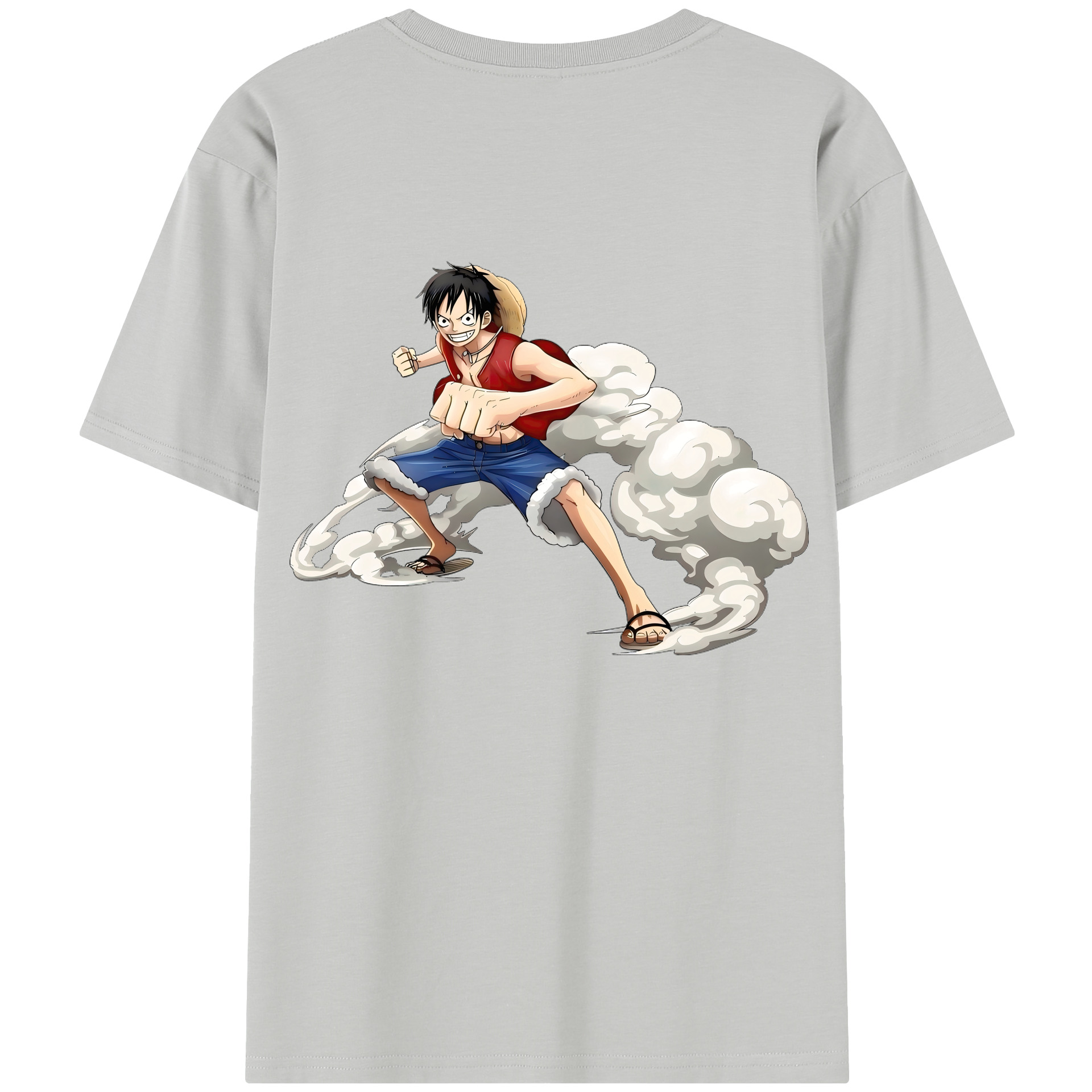 ワンピース モンキー・D・ルフィ ONE PIECE Monkey D. Luffy 綿100％半袖Tシャツ（背面プリント）