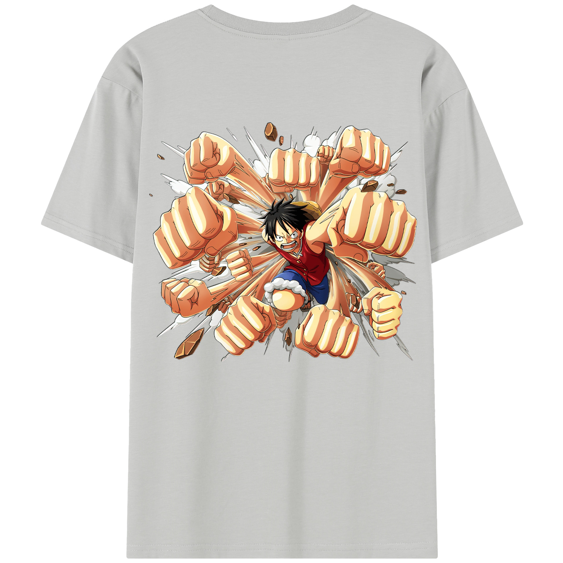 ワンピース モンキー・D・ルフィ ONE PIECE Monkey D. Luffy 綿100％半袖Tシャツ（背面プリント）