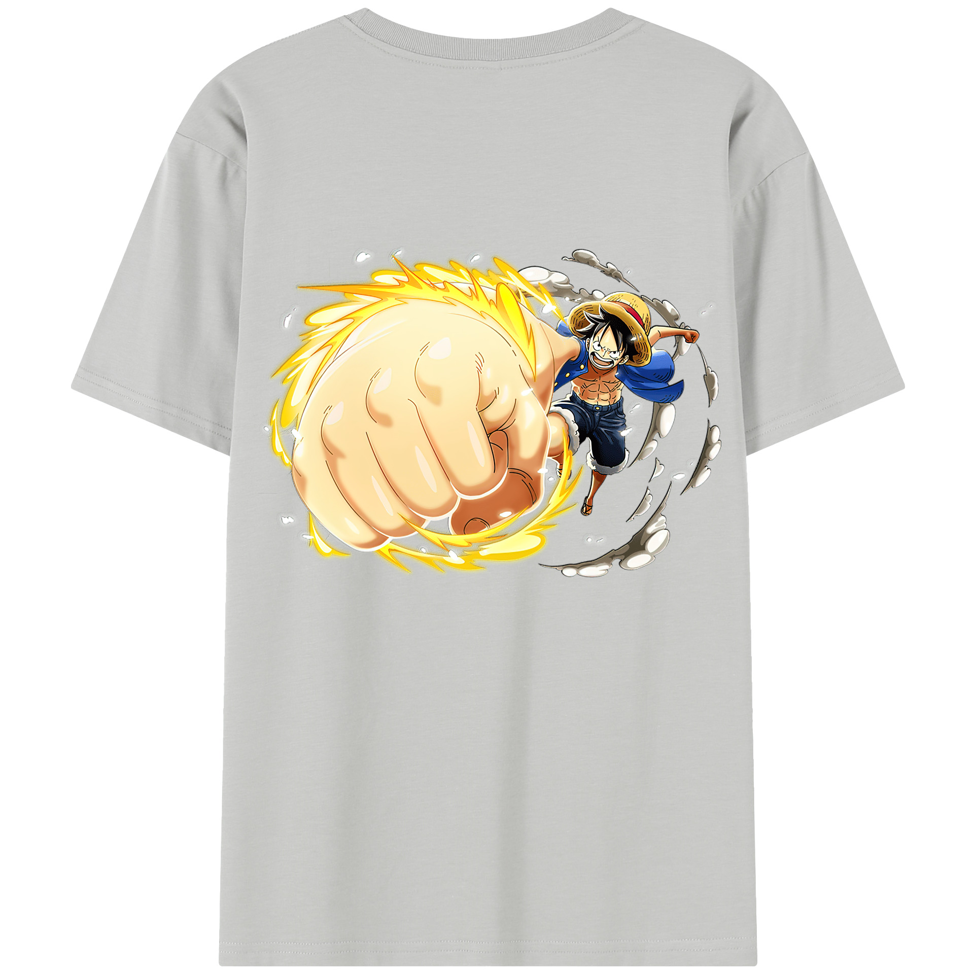 ワンピース モンキー・D・ルフィ ONE PIECE Monkey D. Luffy 綿100％半袖Tシャツ（背面プリント）