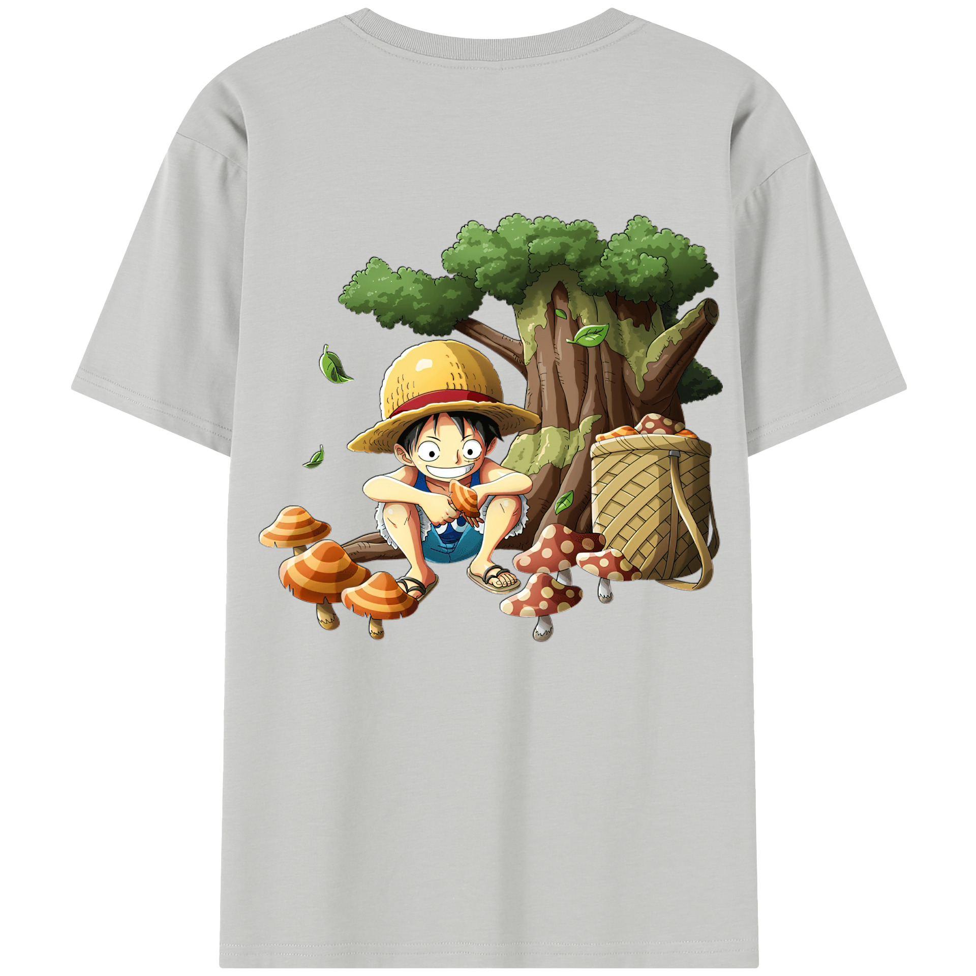ワンピース モンキー・D・ルフィ ONE PIECE Monkey D. Luffy 綿100％半袖Tシャツ（背面プリント）