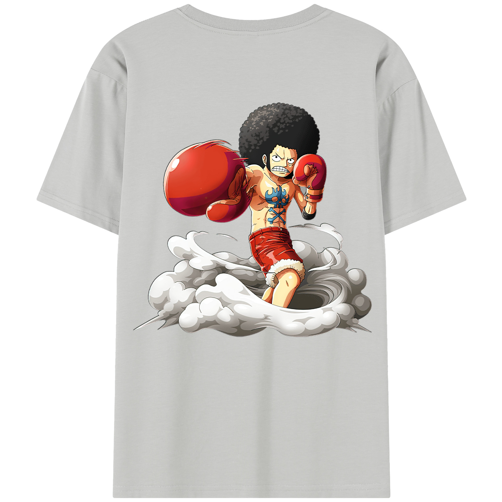 ワンピース モンキー・D・ルフィ ONE PIECE Monkey D. Luffy 綿100％半袖Tシャツ（背面プリント）