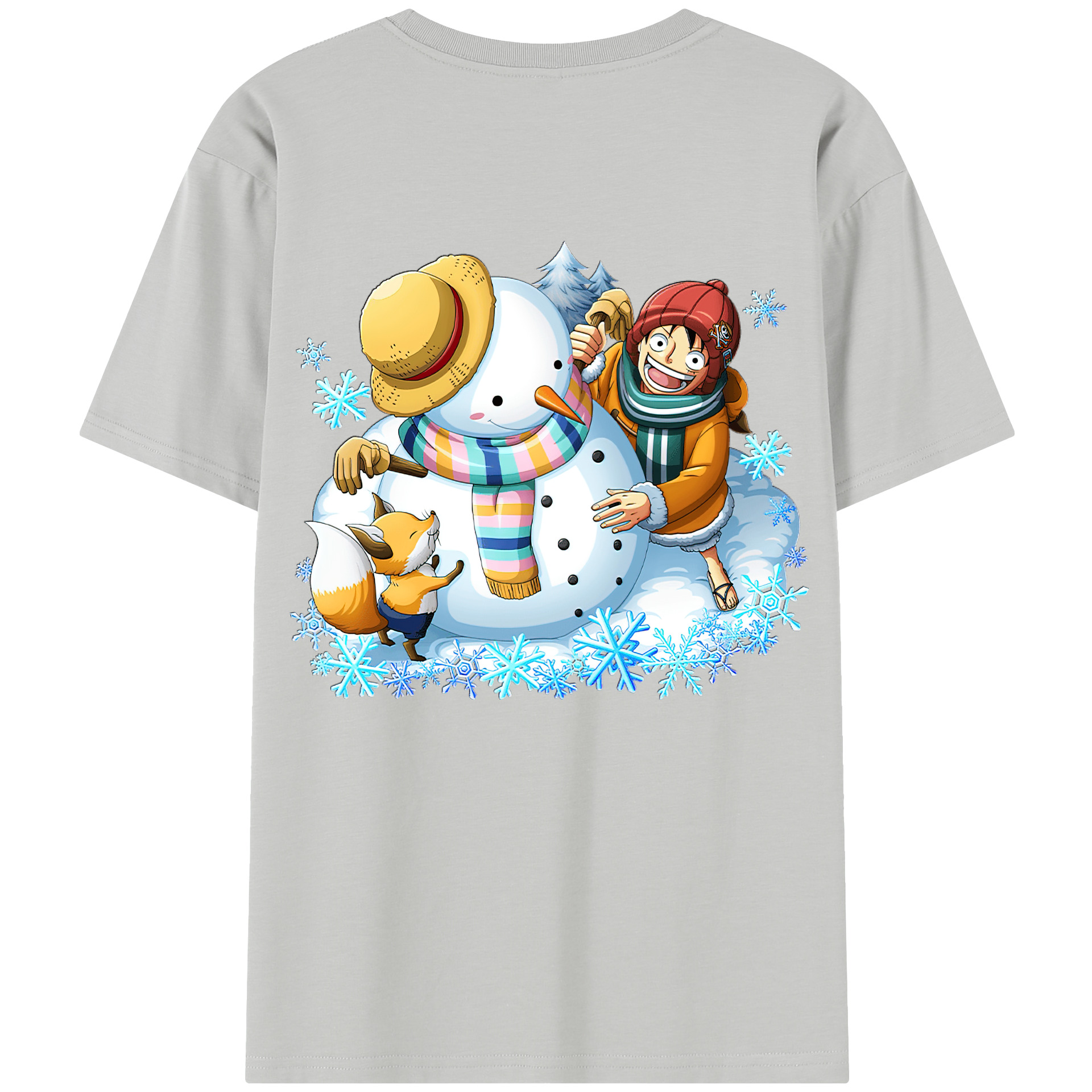 ワンピース モンキー・D・ルフィ ONE PIECE Monkey D. Luffy 綿100％半袖Tシャツ（背面プリント）