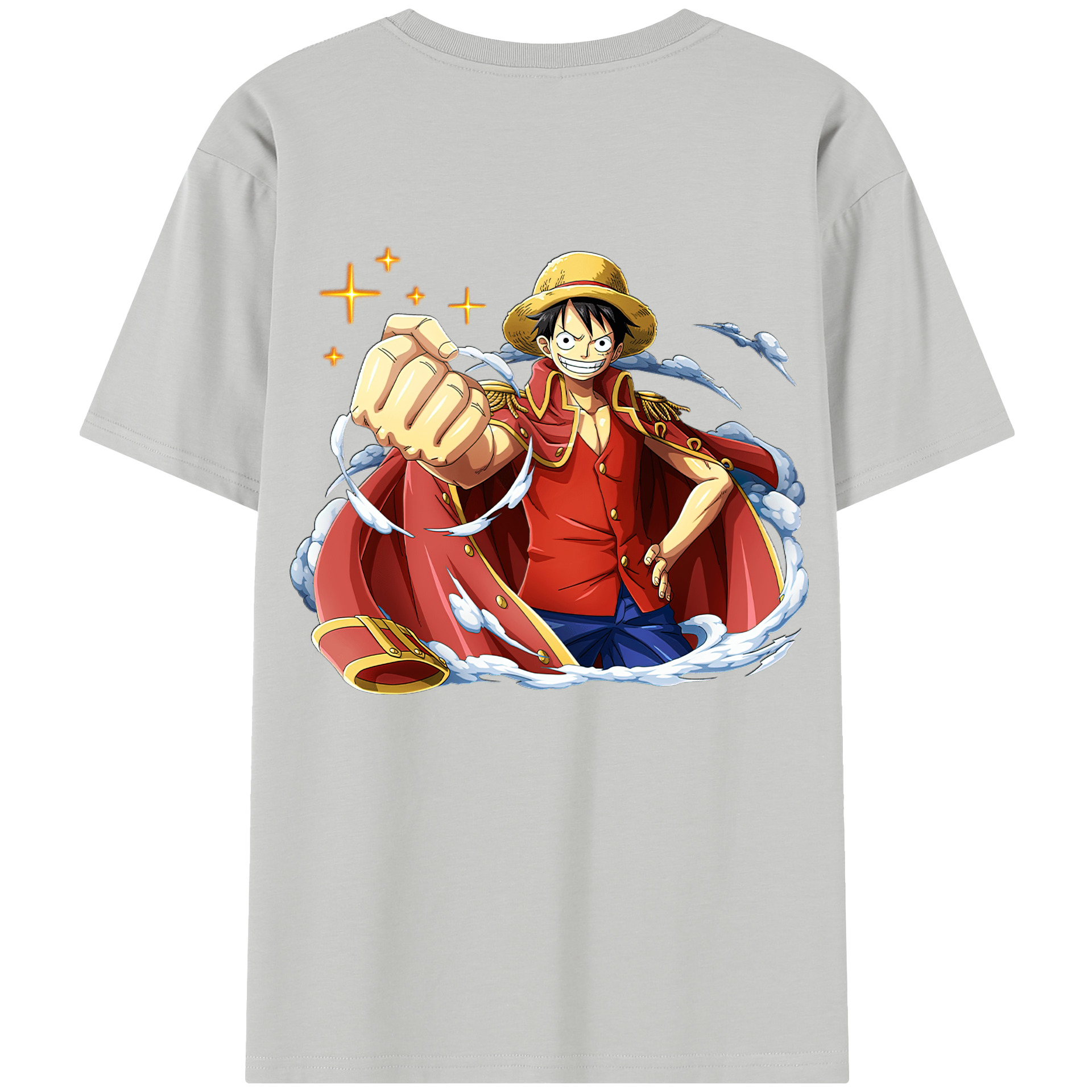 ワンピース モンキー・D・ルフィ ONE PIECE Monkey D. Luffy 綿100％半袖Tシャツ（背面プリント）