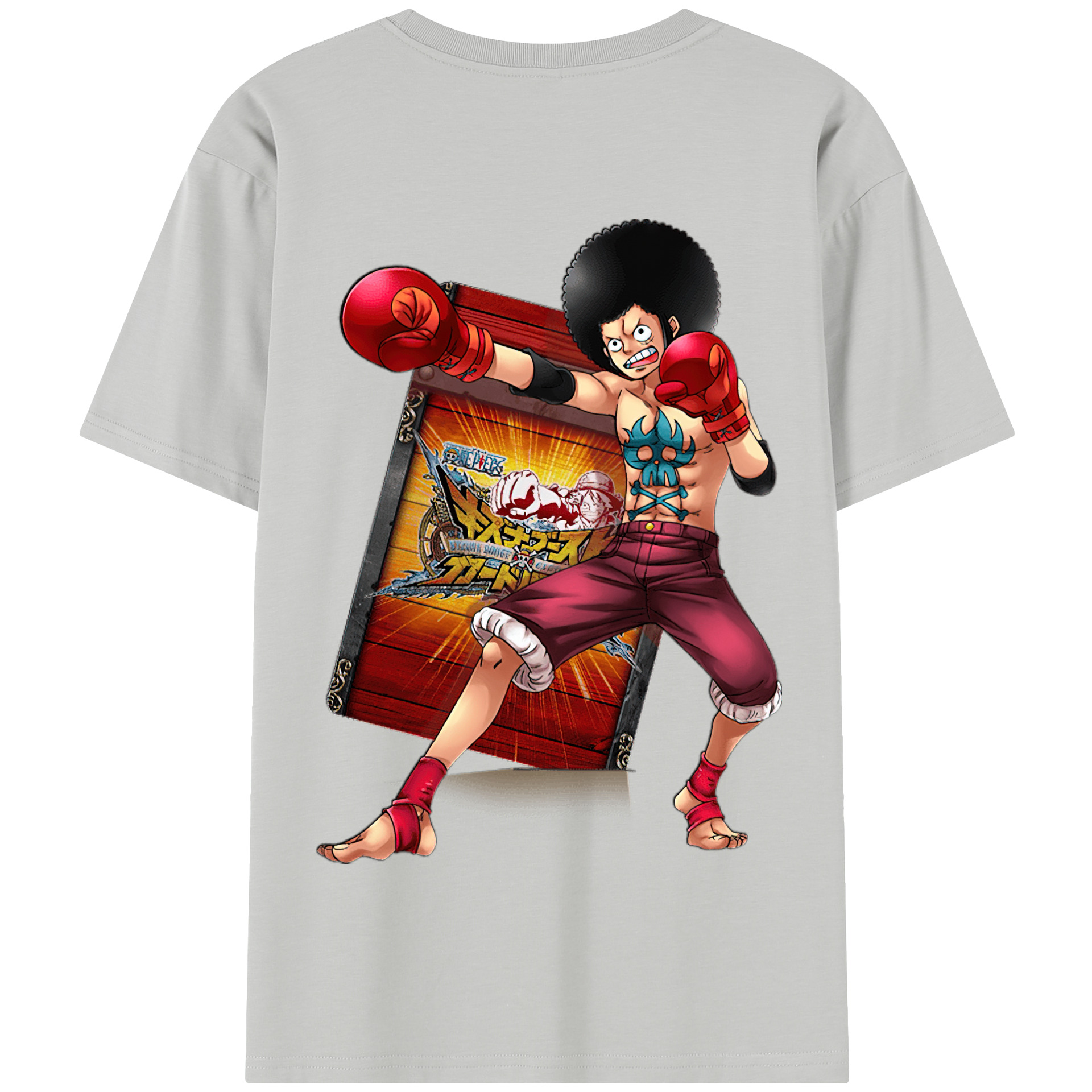 ワンピース モンキー・D・ルフィ ONE PIECE Monkey D. Luffy 綿100％半袖Tシャツ（背面プリント）