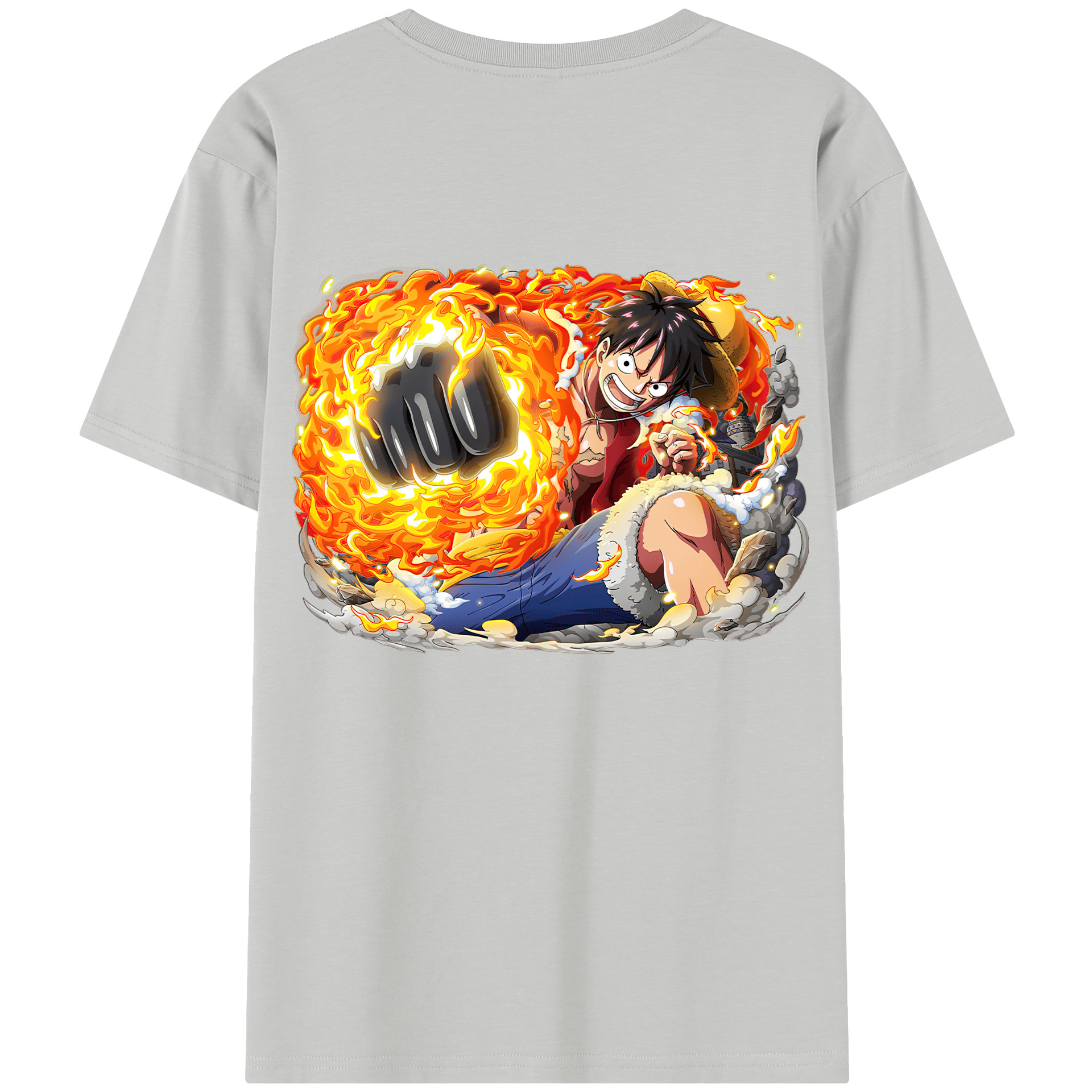 ワンピース モンキー・D・ルフィ ONE PIECE Monkey D. Luffy 綿100％半袖Tシャツ（背面プリント）