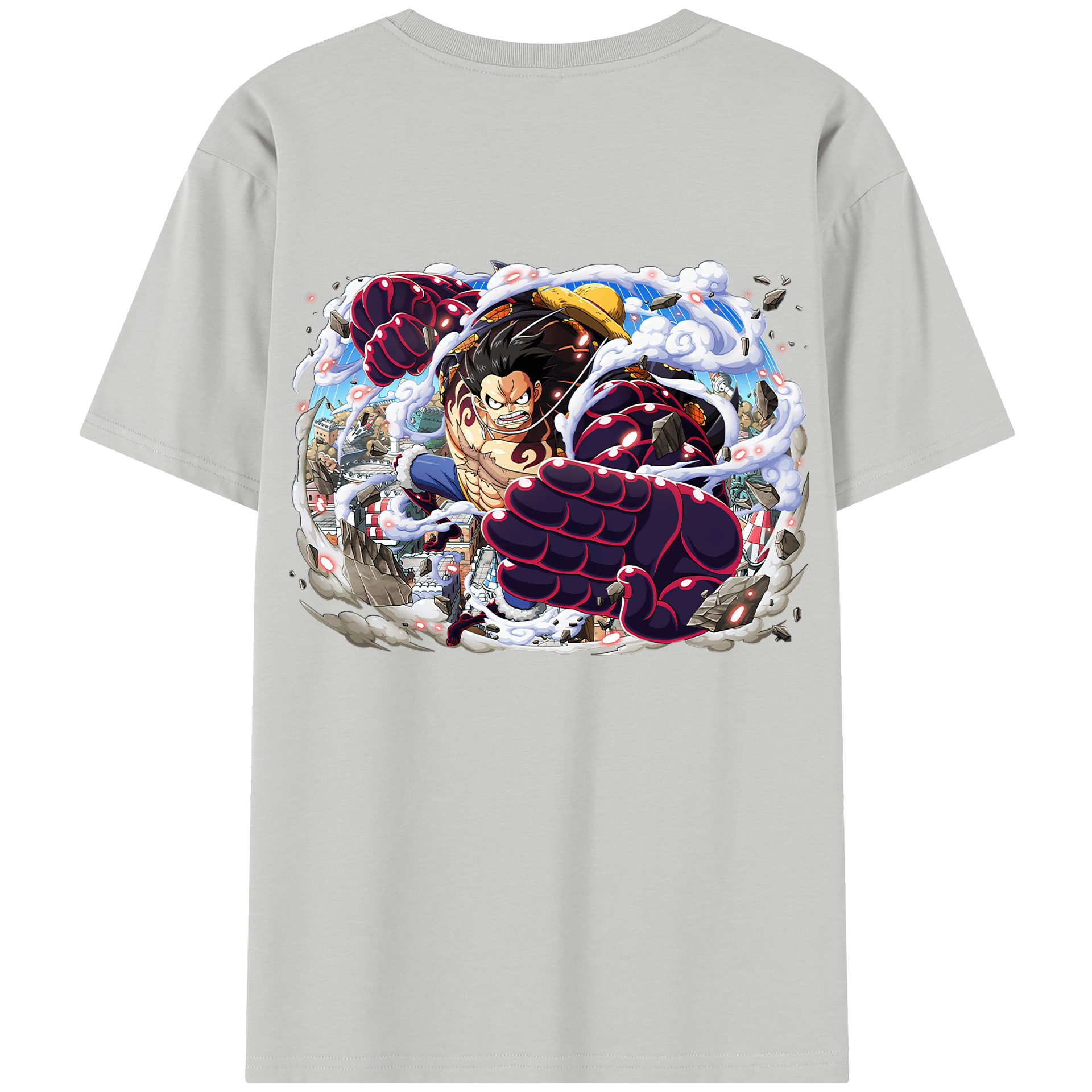 ワンピース モンキー・D・ルフィ ONE PIECE Monkey D. Luffy 綿100％半袖Tシャツ（背面プリント）