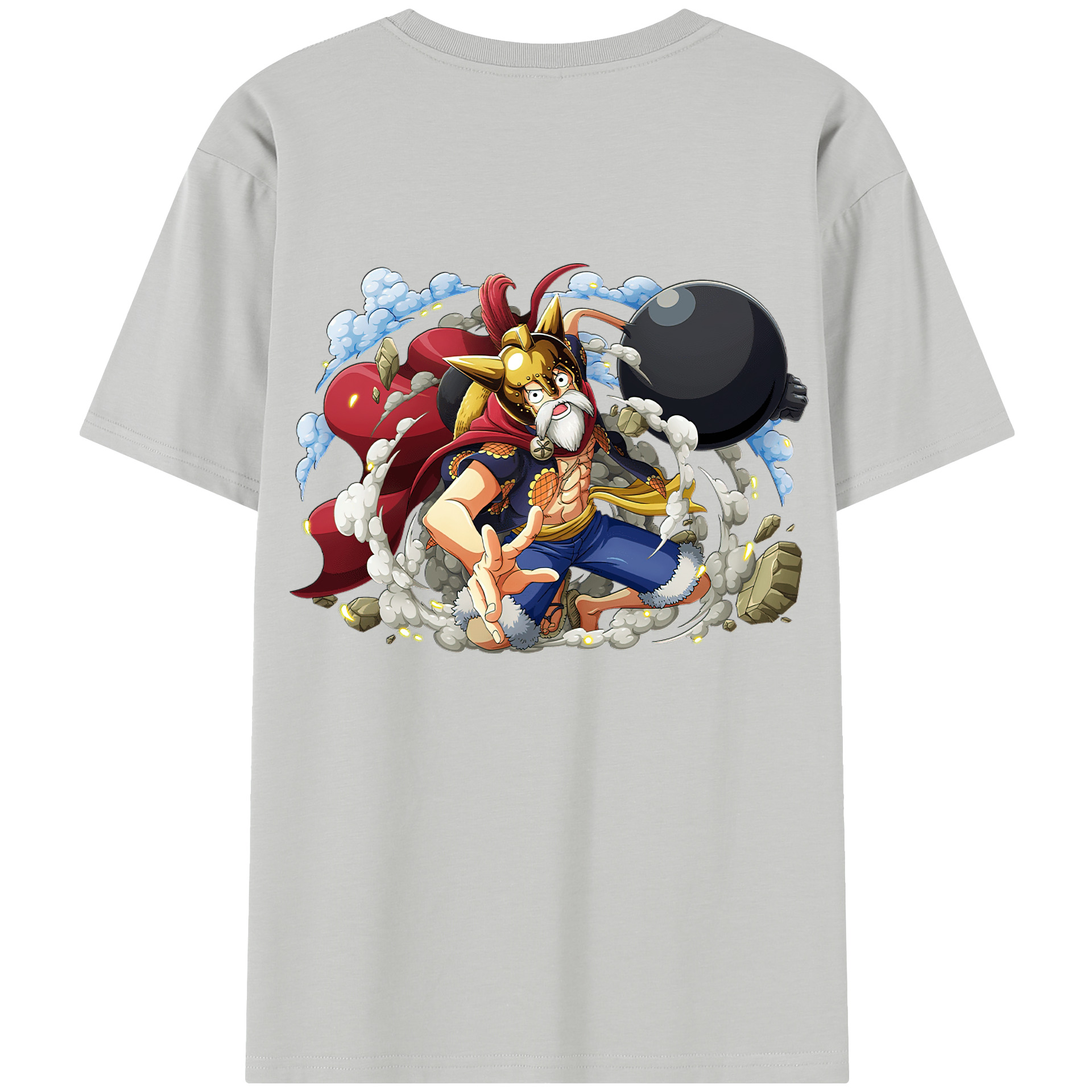 ワンピース モンキー・D・ルフィ ONE PIECE Monkey D. Luffy 綿100％半袖Tシャツ（背面プリント）