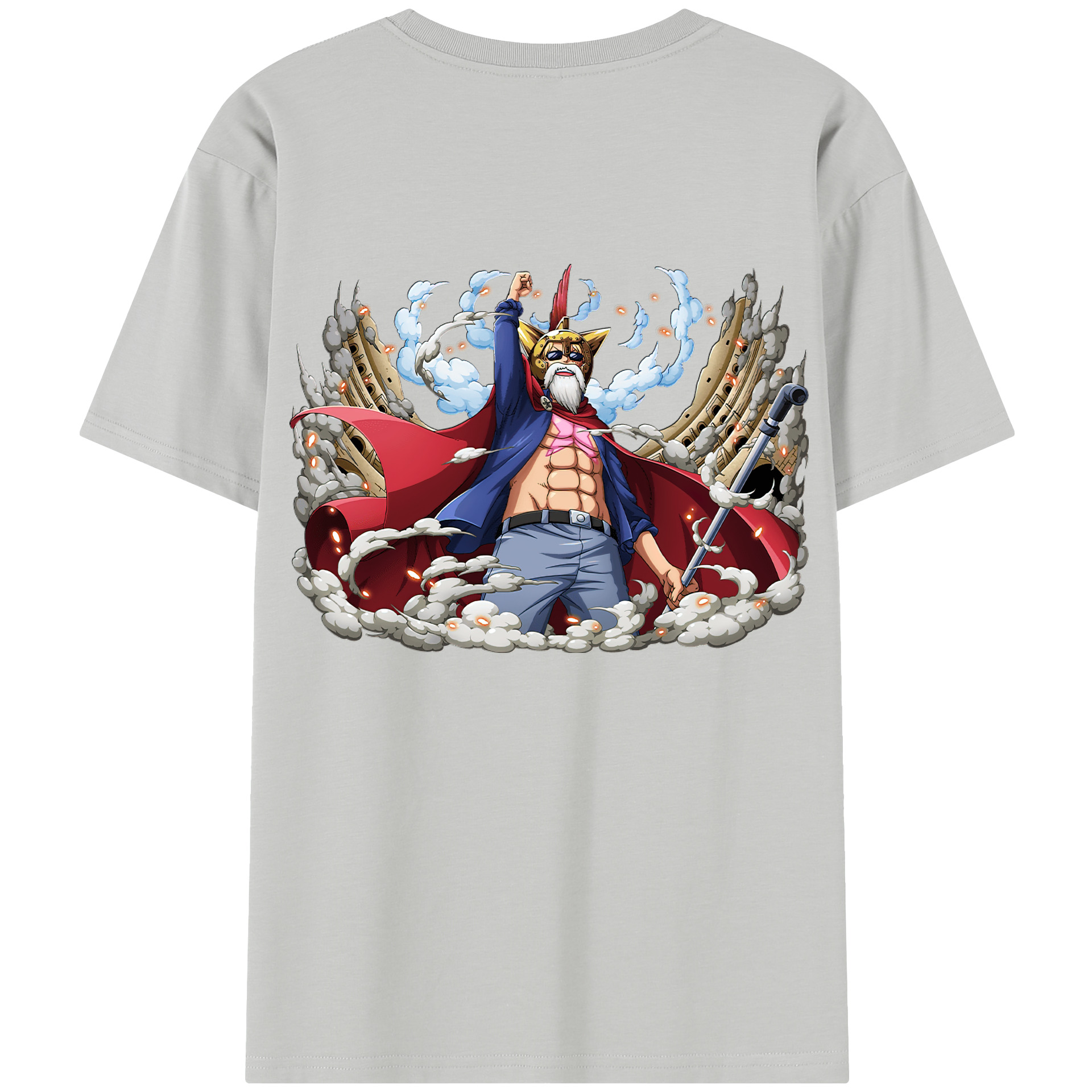 ワンピース モンキー・D・ルフィ ONE PIECE Monkey D. Luffy 綿100％半袖Tシャツ（背面プリント）