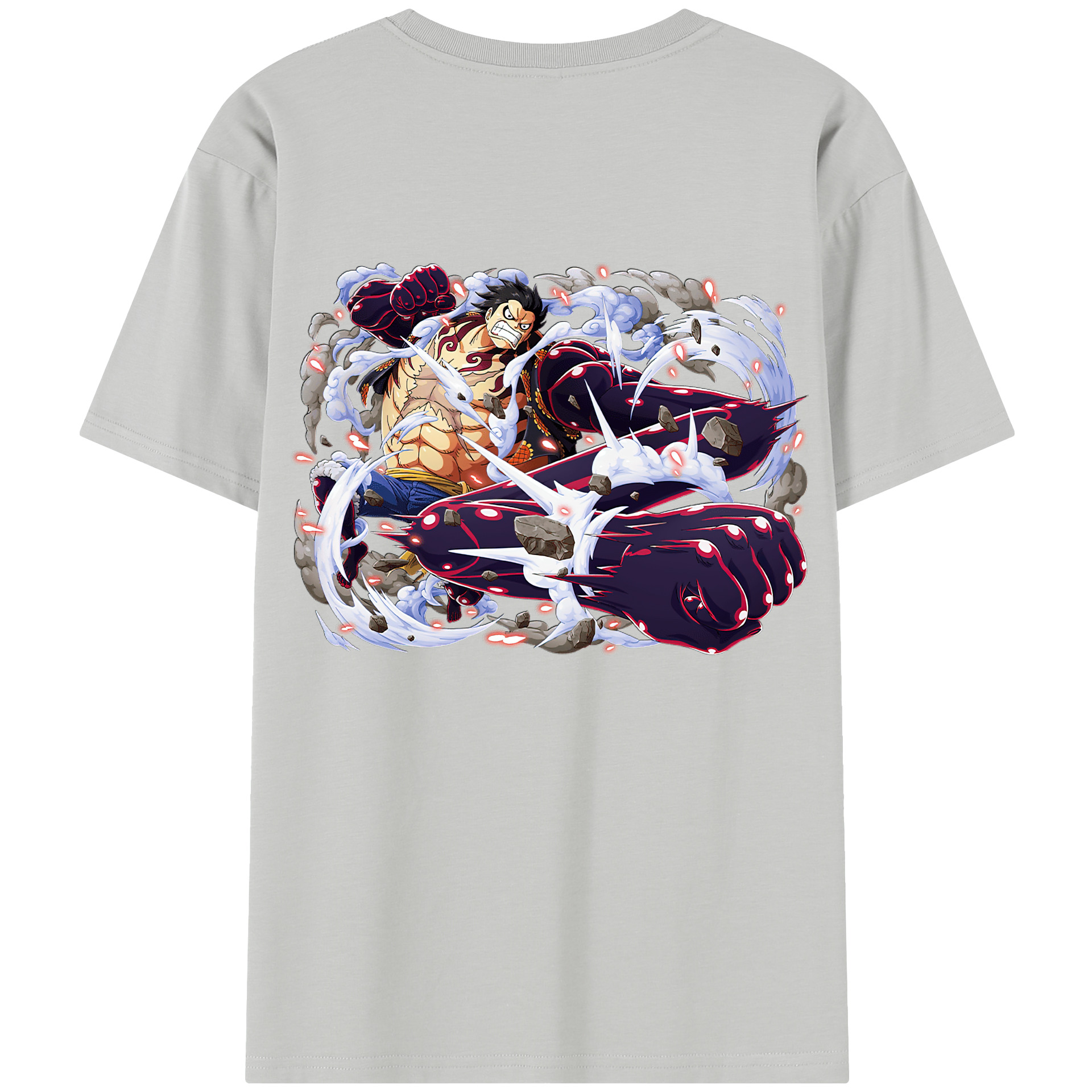ワンピース モンキー・D・ルフィ ONE PIECE Monkey D. Luffy 綿100％半袖Tシャツ（背面プリント）