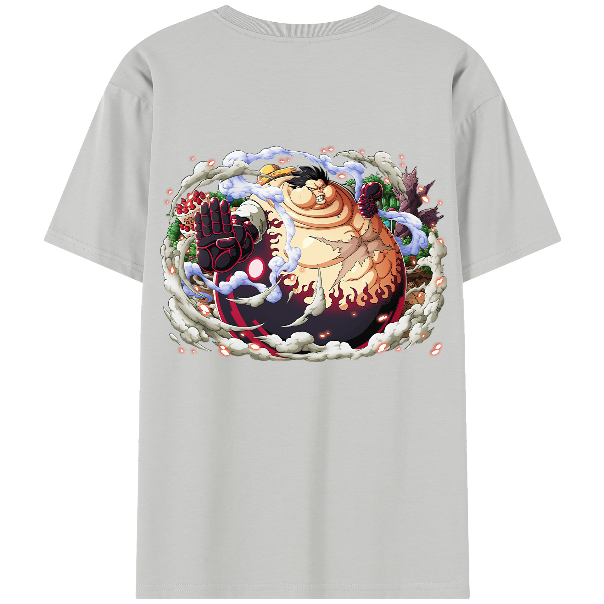 ワンピース モンキー・D・ルフィ ONE PIECE Monkey D. Luffy 綿100％半袖Tシャツ（背面プリント）