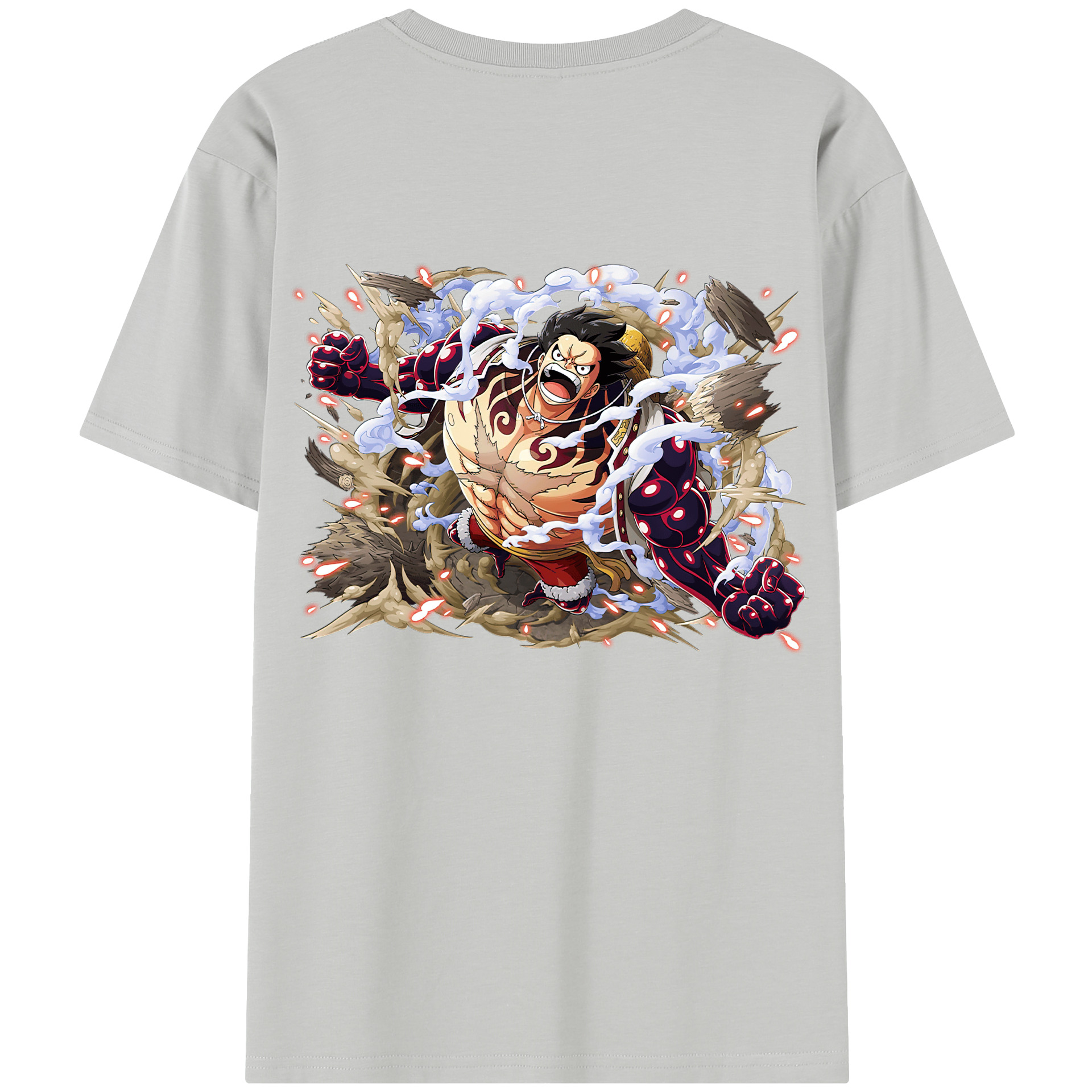 ワンピース モンキー・D・ルフィ ONE PIECE Monkey D. Luffy 綿100％半袖Tシャツ（背面プリント）