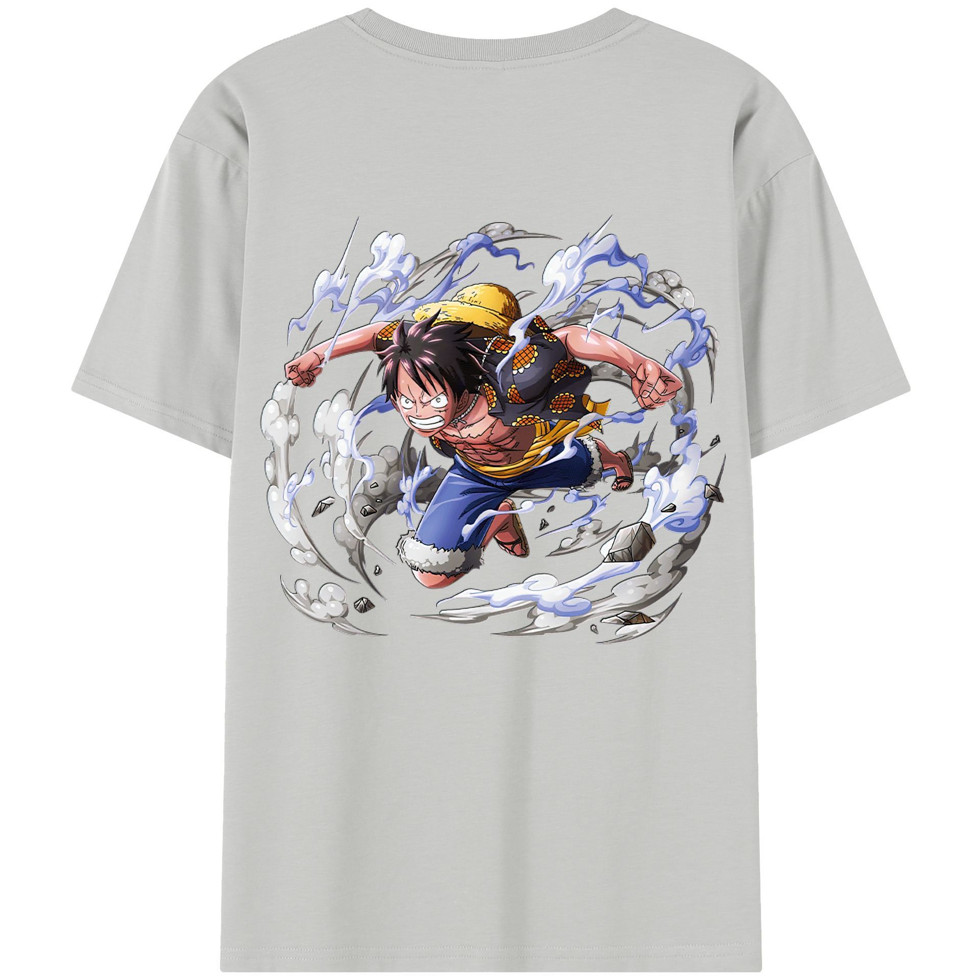 ワンピース モンキー・D・ルフィ ONE PIECE Monkey D. Luffy 綿100％半袖Tシャツ（背面プリント）