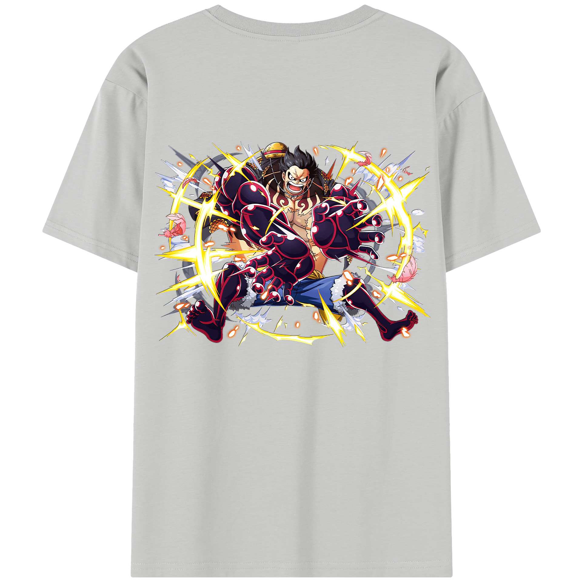 ワンピース モンキー・D・ルフィ ONE PIECE Monkey D. Luffy 綿100％半袖Tシャツ（背面プリント）