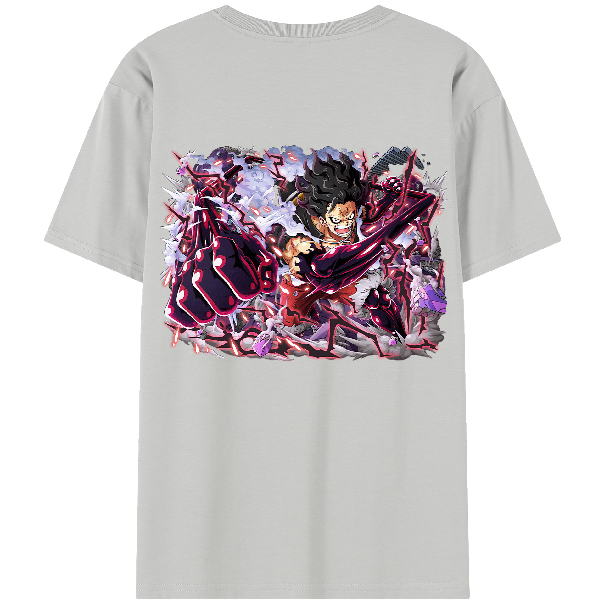 ワンピース モンキー・D・ルフィ ONE PIECE Monkey D. Luffy 綿100％半袖Tシャツ（背面プリント）
