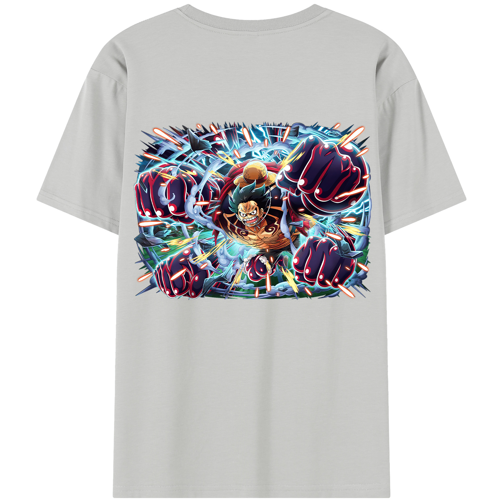 ワンピース モンキー・D・ルフィ ONE PIECE Monkey D. Luffy 綿100％半袖Tシャツ（背面プリント）