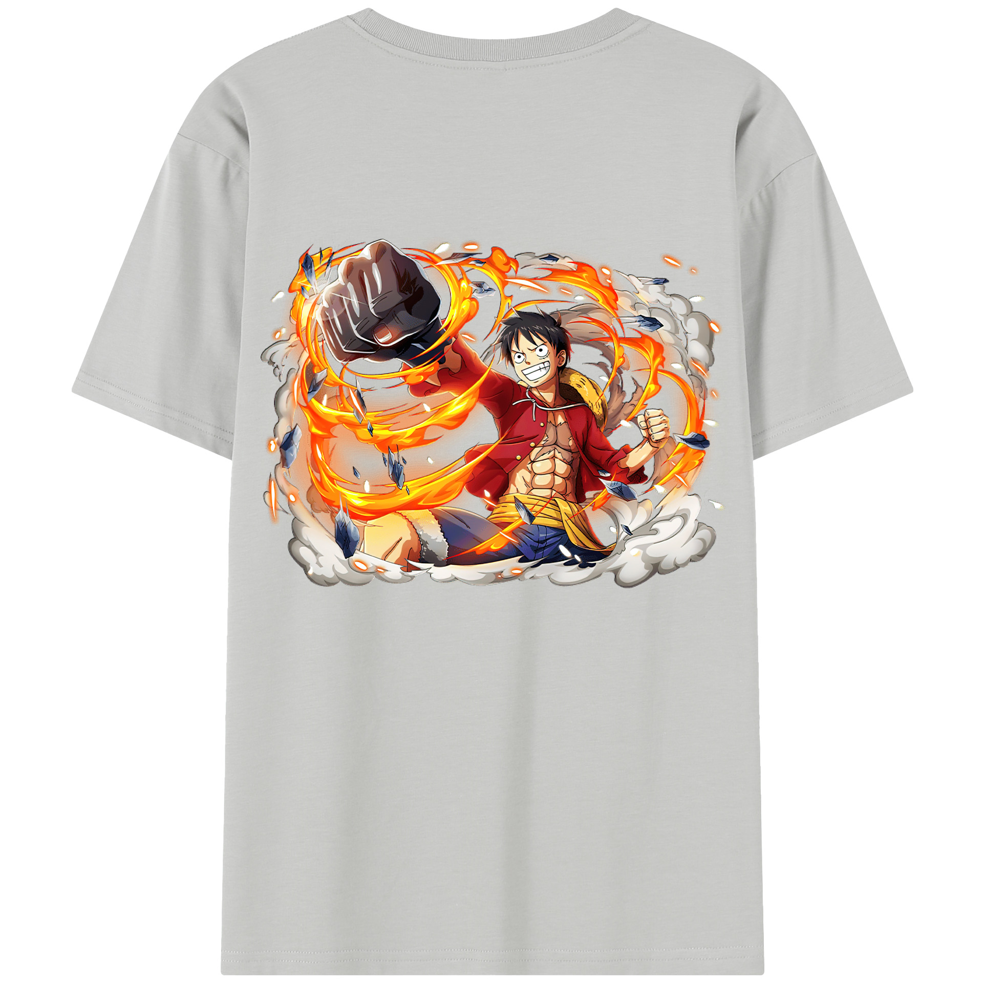 ワンピース モンキー・D・ルフィ ONE PIECE Monkey D. Luffy 綿100％半袖Tシャツ（背面プリント）