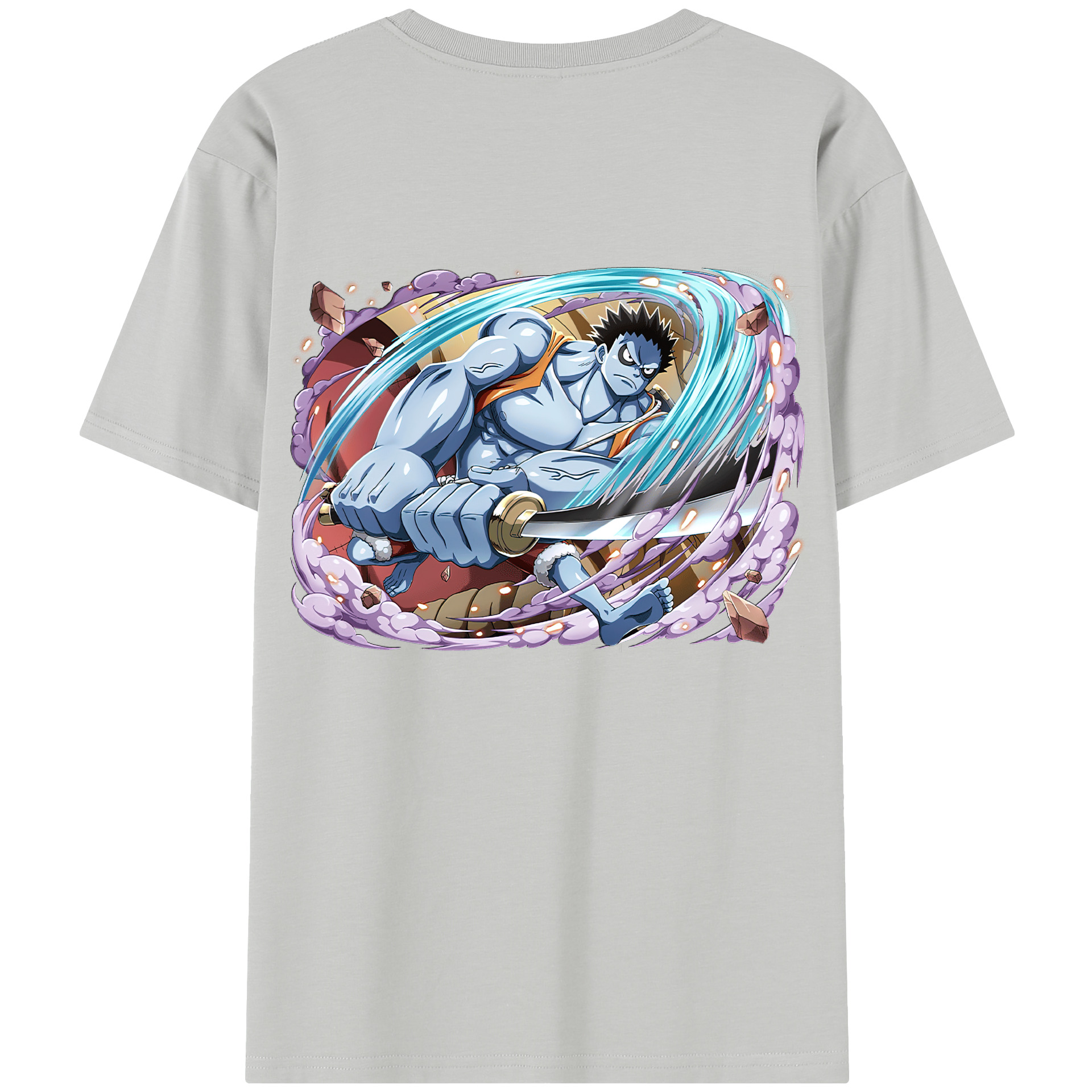 ワンピース モンキー・D・ルフィ ONE PIECE Monkey D. Luffy 綿100％半袖Tシャツ（背面プリント）