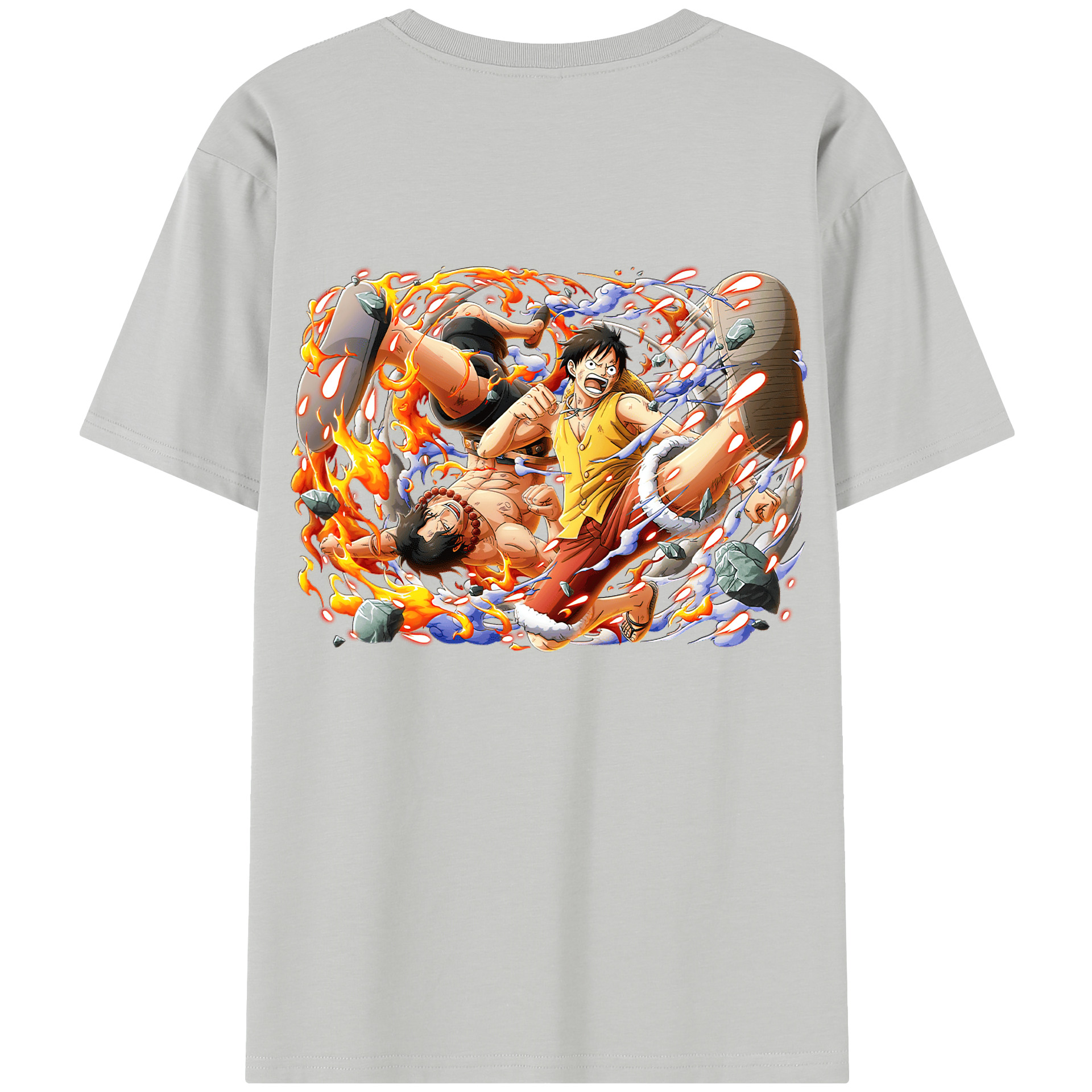ワンピース モンキー・D・ルフィ ONE PIECE Monkey D. Luffy 綿100％半袖Tシャツ（背面プリント）