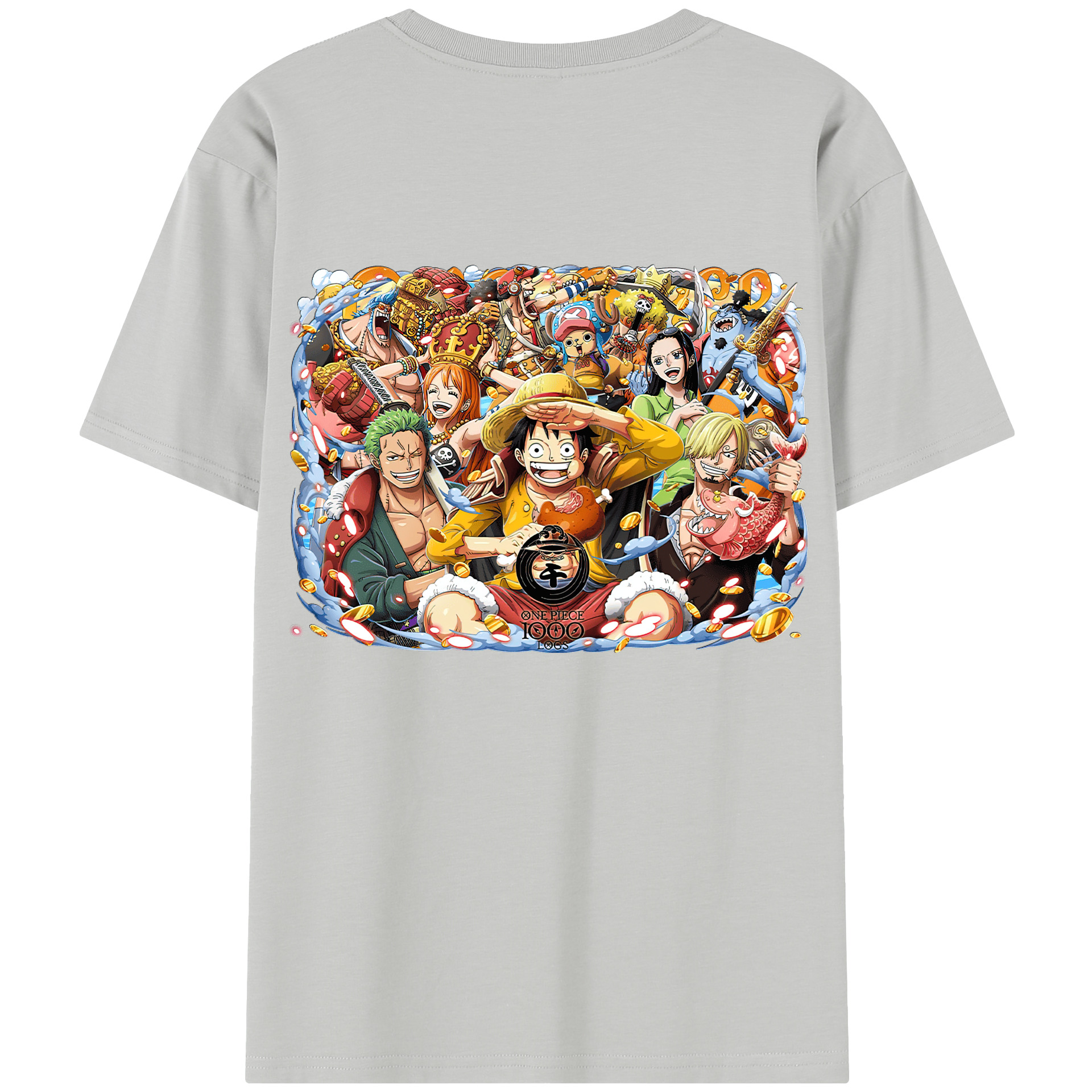 ワンピース モンキー・D・ルフィ ONE PIECE Monkey D. Luffy 綿100％半袖Tシャツ（背面プリント）