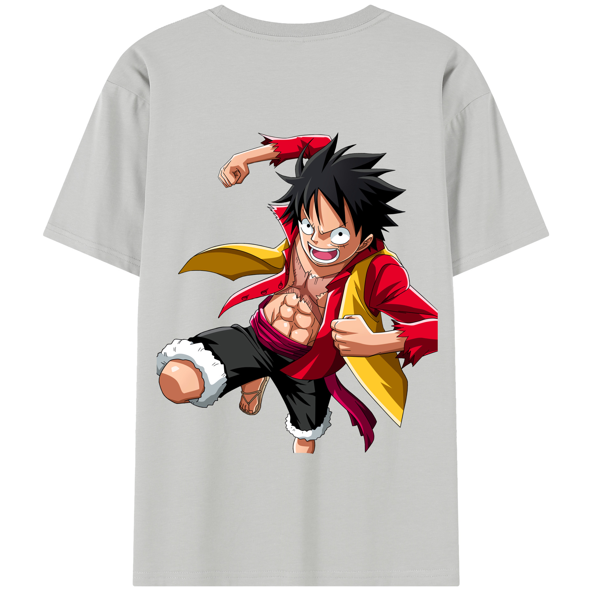 ワンピース モンキー・D・ルフィ ONE PIECE Monkey D. Luffy 綿100％半袖Tシャツ（背面プリント）
