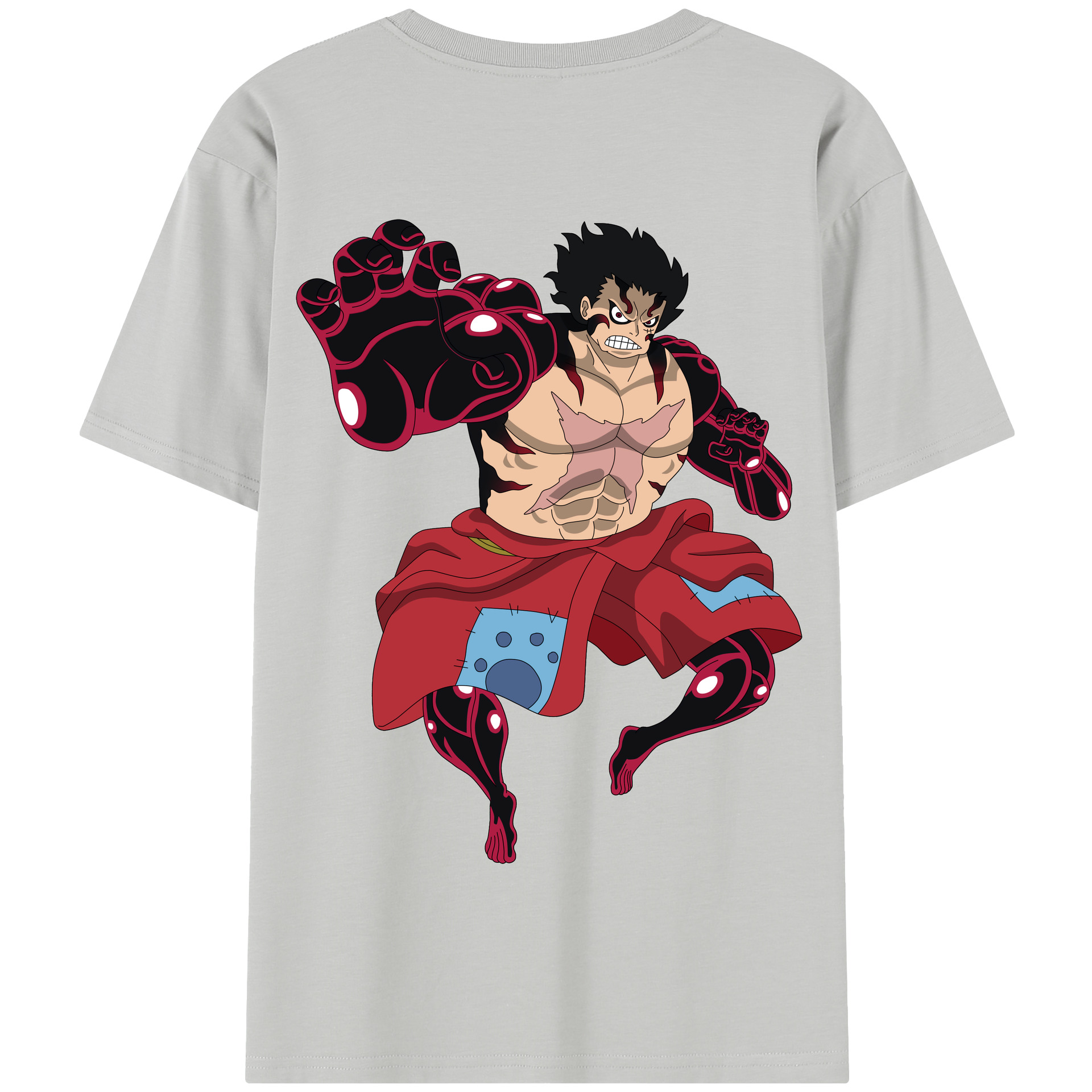 ワンピース モンキー・D・ルフィ ONE PIECE Monkey D. Luffy 綿100％半袖Tシャツ（背面プリント）