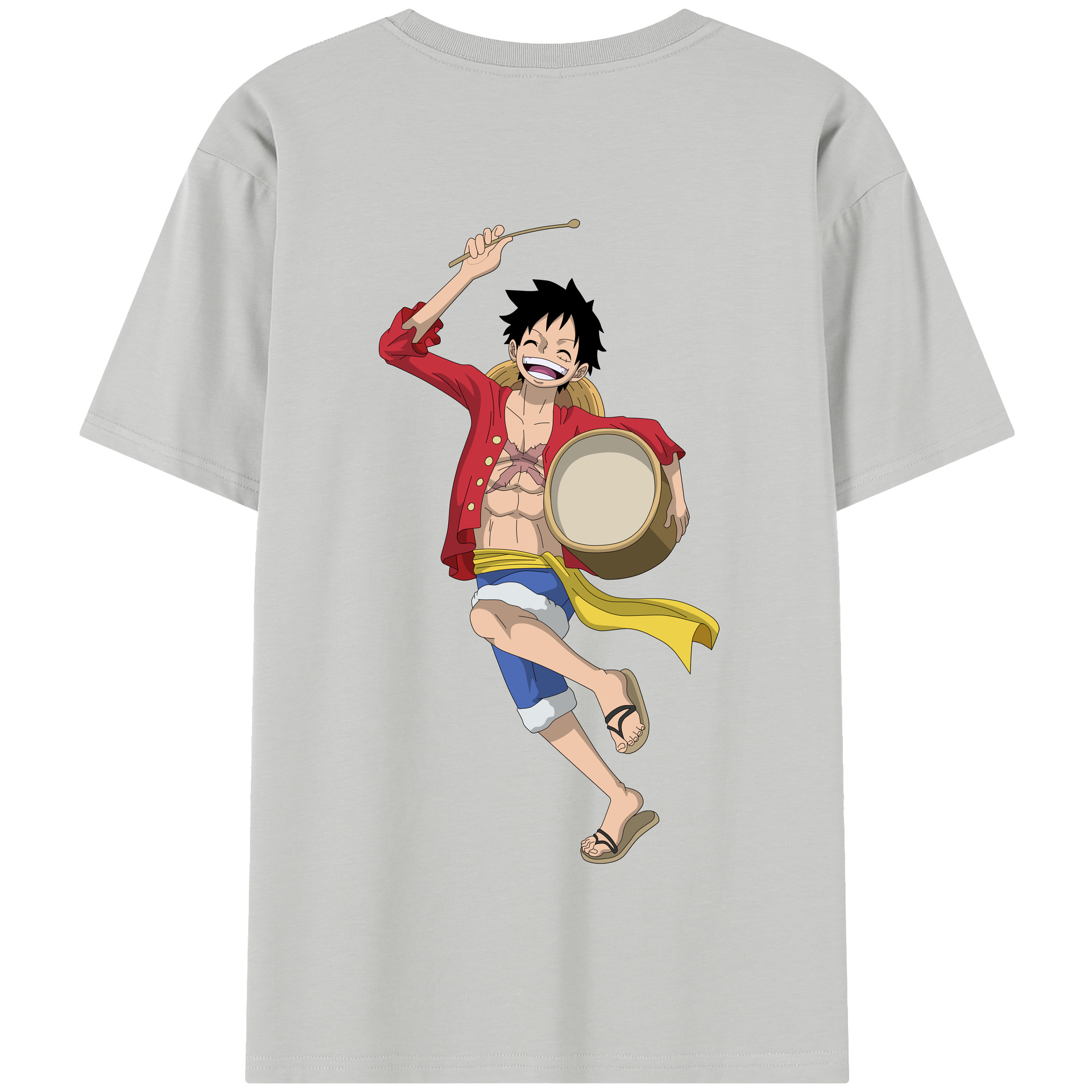 ワンピース モンキー・D・ルフィ ONE PIECE Monkey D. Luffy 綿100％半袖Tシャツ（背面プリント）
