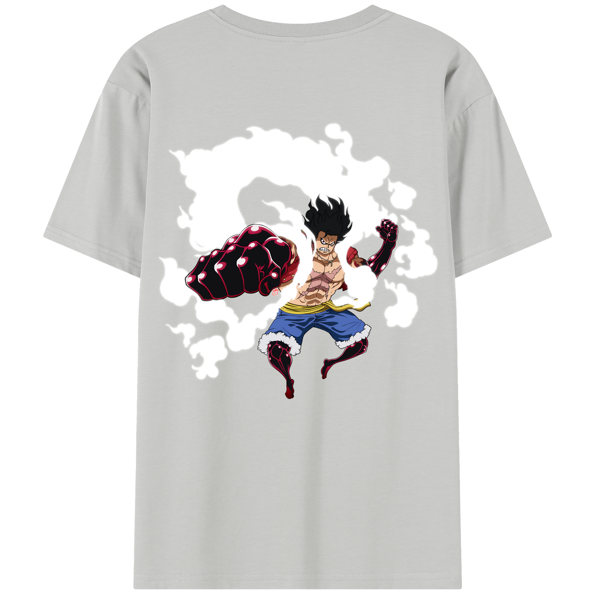 ワンピース モンキー・D・ルフィ ONE PIECE Monkey D. Luffy 綿100％半袖Tシャツ（背面プリント）