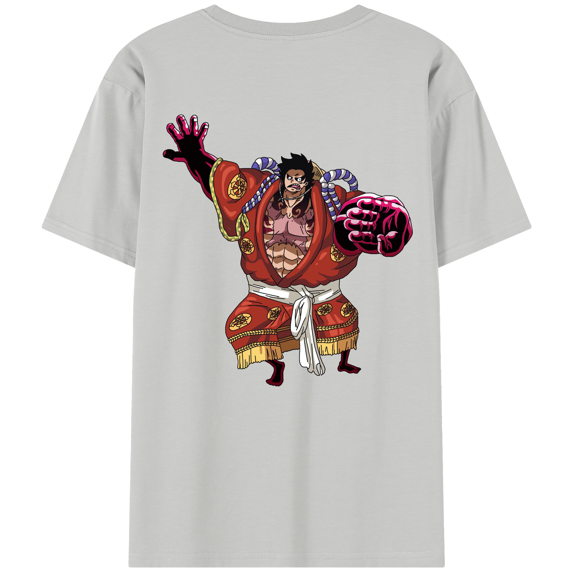 ワンピース モンキー・D・ルフィ ONE PIECE Monkey D. Luffy 綿100％半袖Tシャツ（背面プリント）