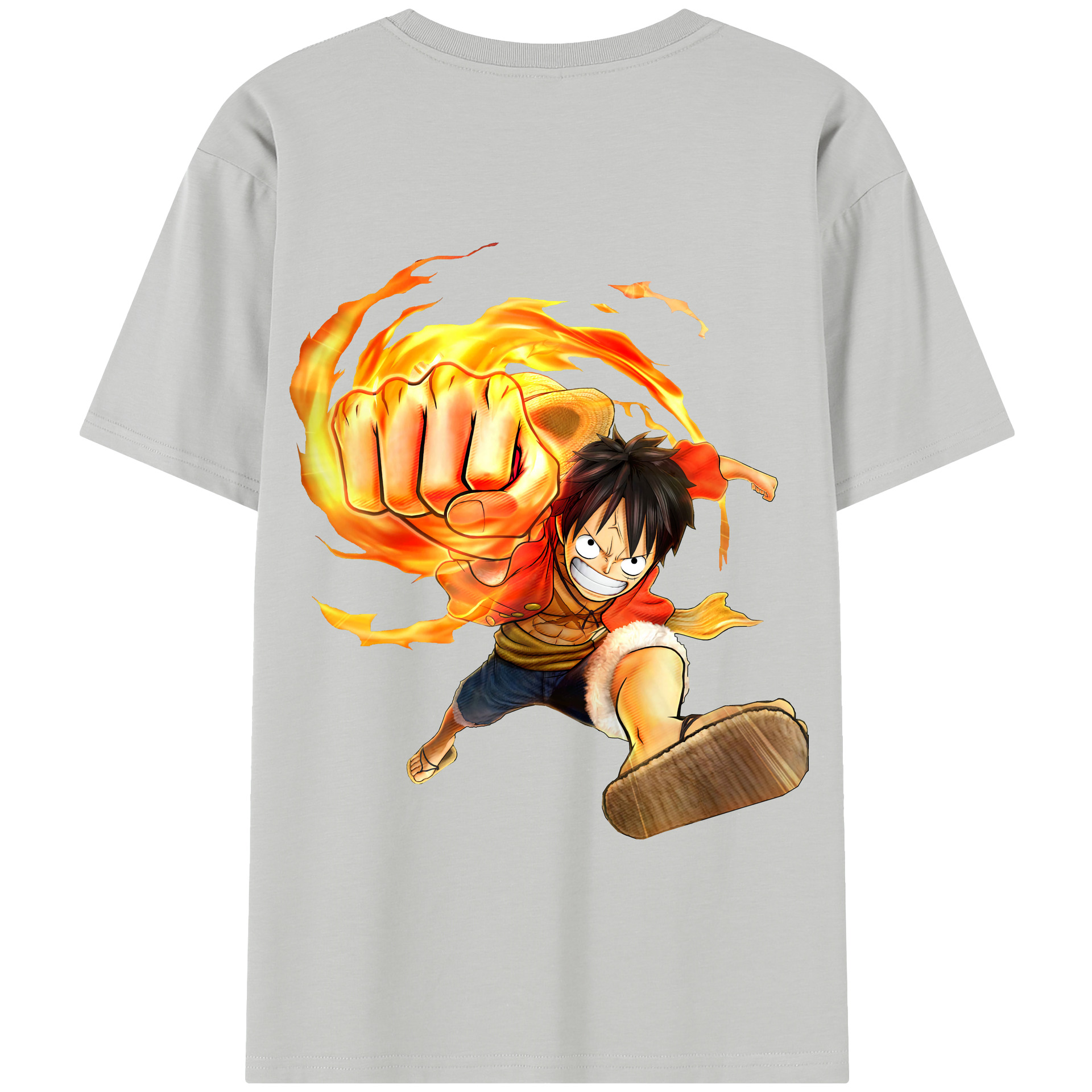 ワンピース モンキー・D・ルフィ ONE PIECE Monkey D. Luffy 綿100％半袖Tシャツ（背面プリント）