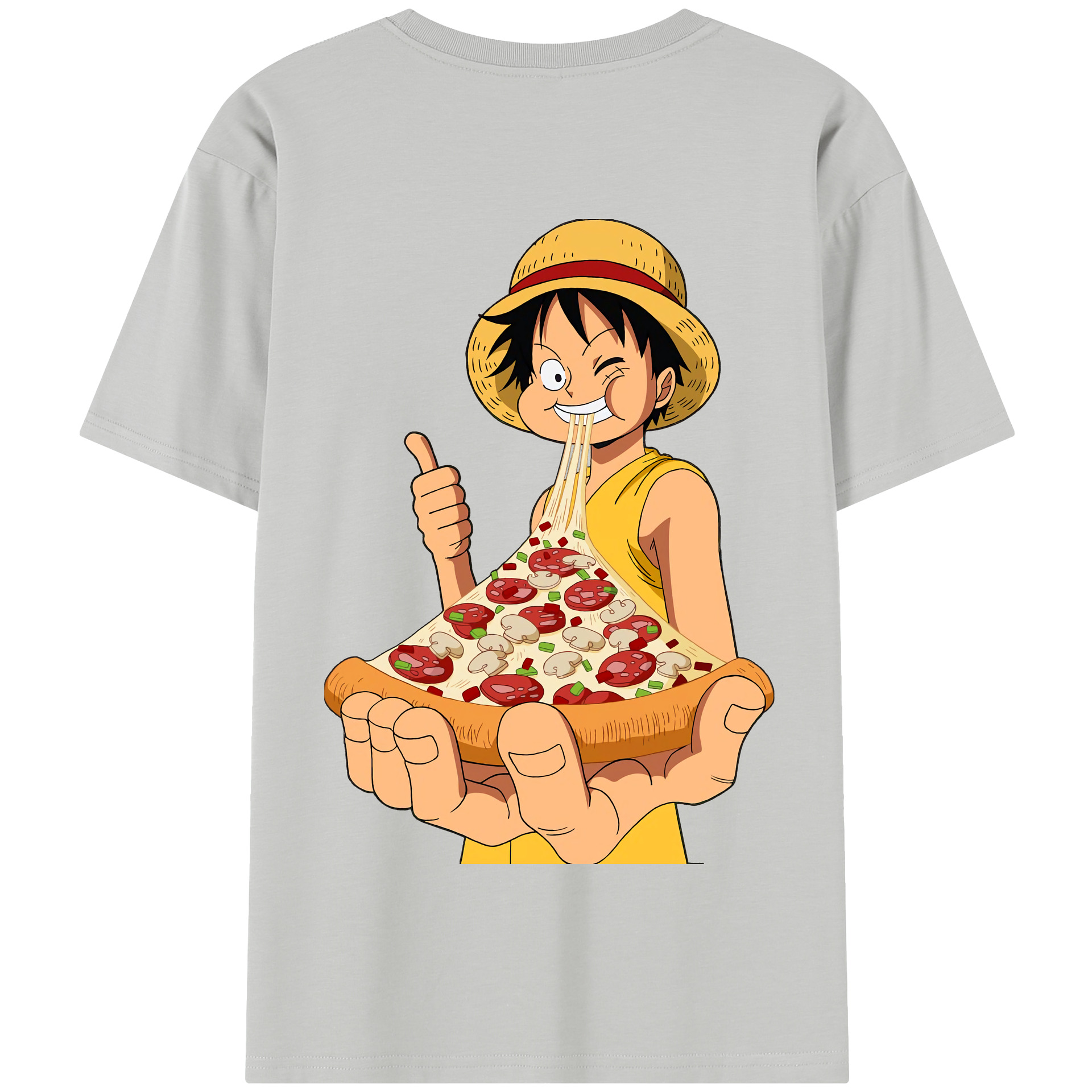 ワンピース モンキー・D・ルフィ ONE PIECE Monkey D. Luffy 綿100％半袖Tシャツ（背面プリント）
