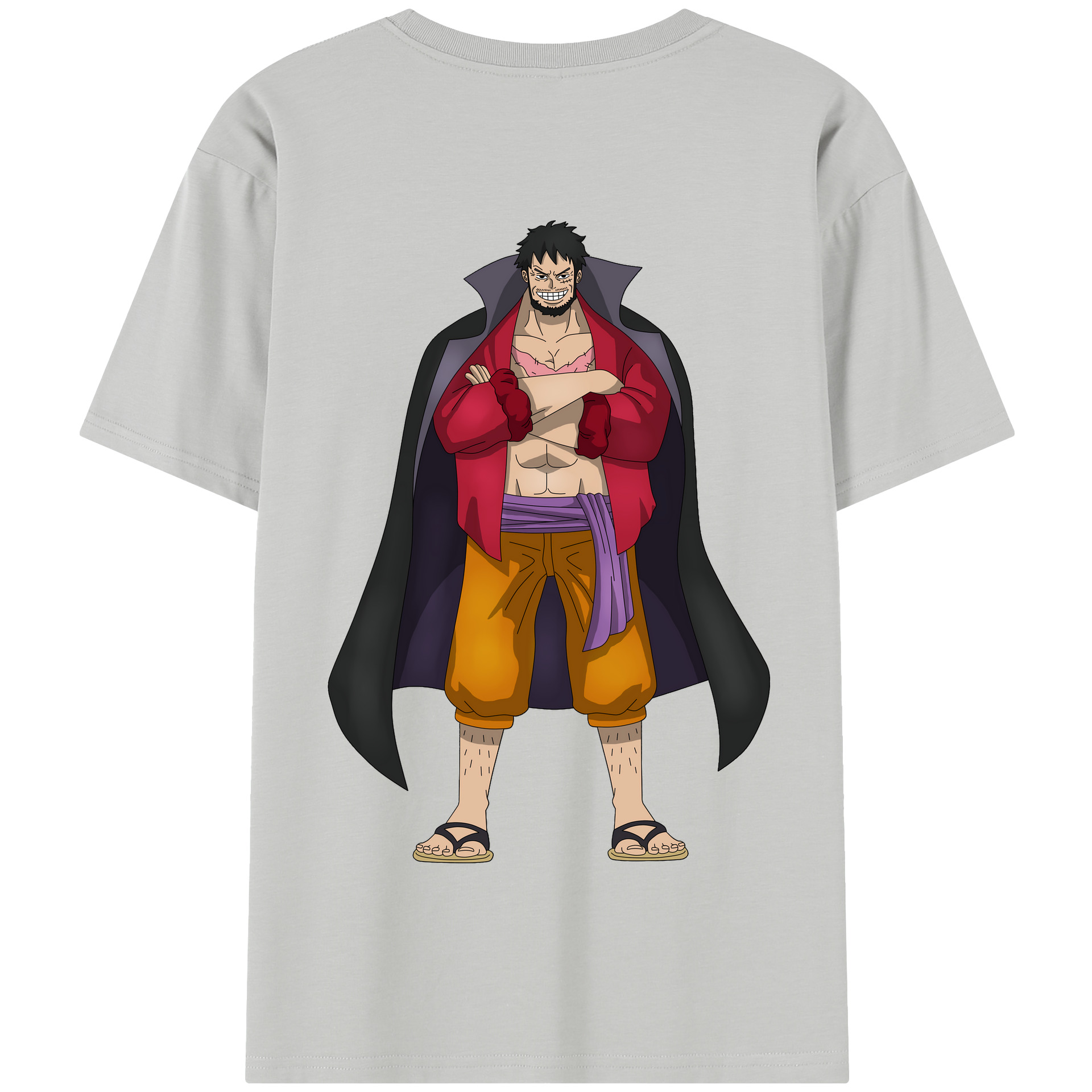 ワンピース モンキー・D・ルフィ ONE PIECE Monkey D. Luffy 綿100％半袖Tシャツ（背面プリント）