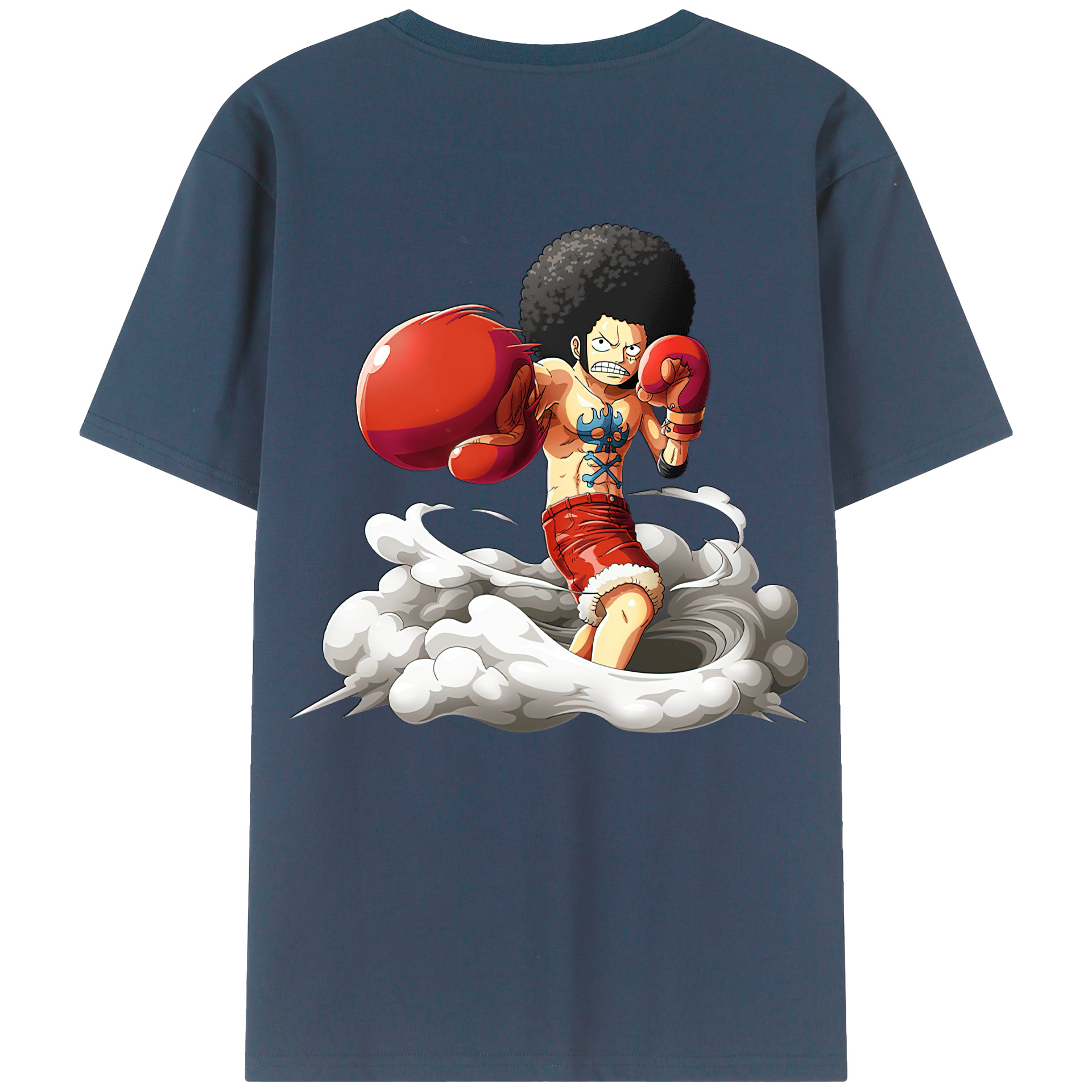 ワンピース モンキー・D・ルフィ ONE PIECE Monkey D. Luffy 綿100％半袖Tシャツ（背面プリント）