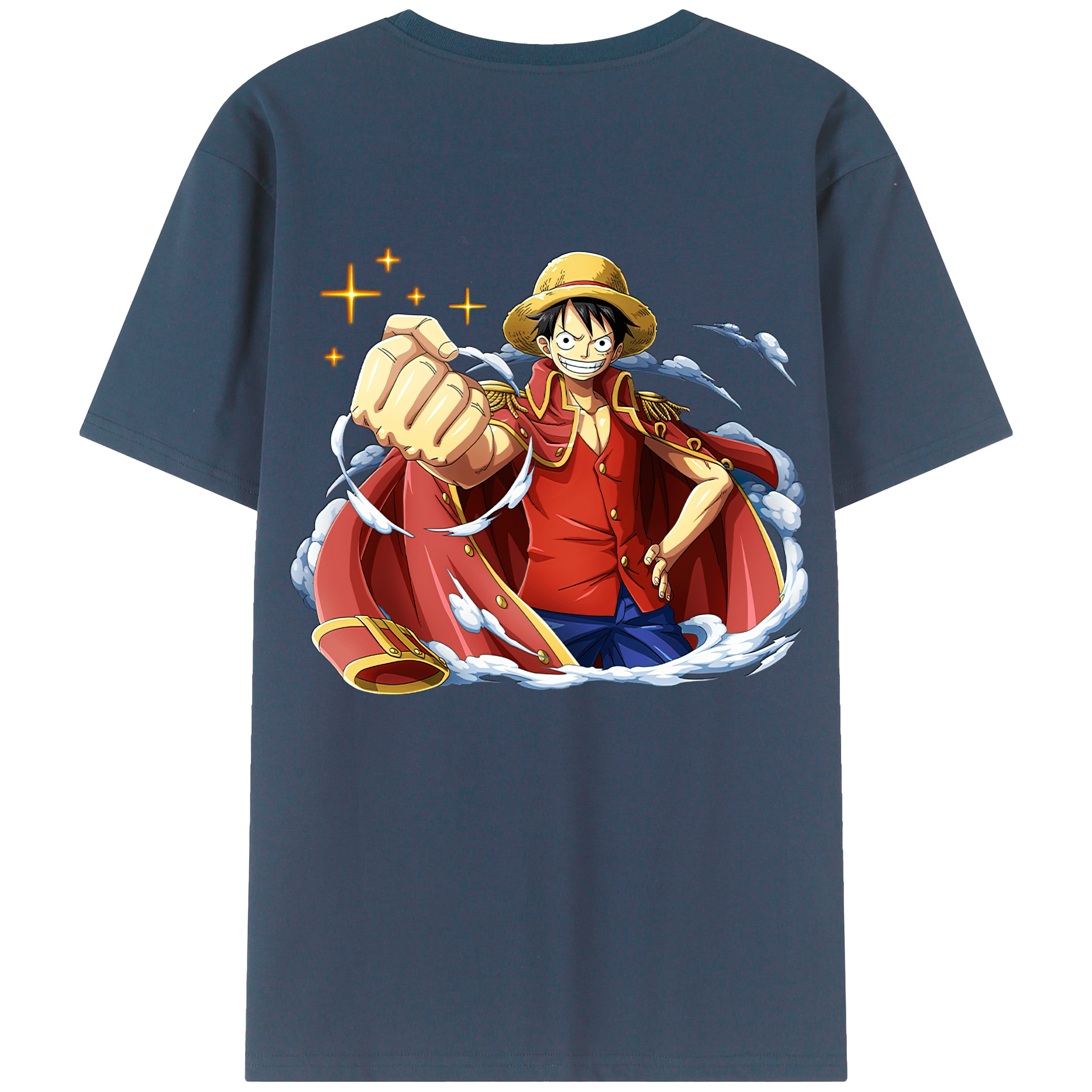 ワンピース モンキー・D・ルフィ ONE PIECE Monkey D. Luffy 綿100％半袖Tシャツ（背面プリント）