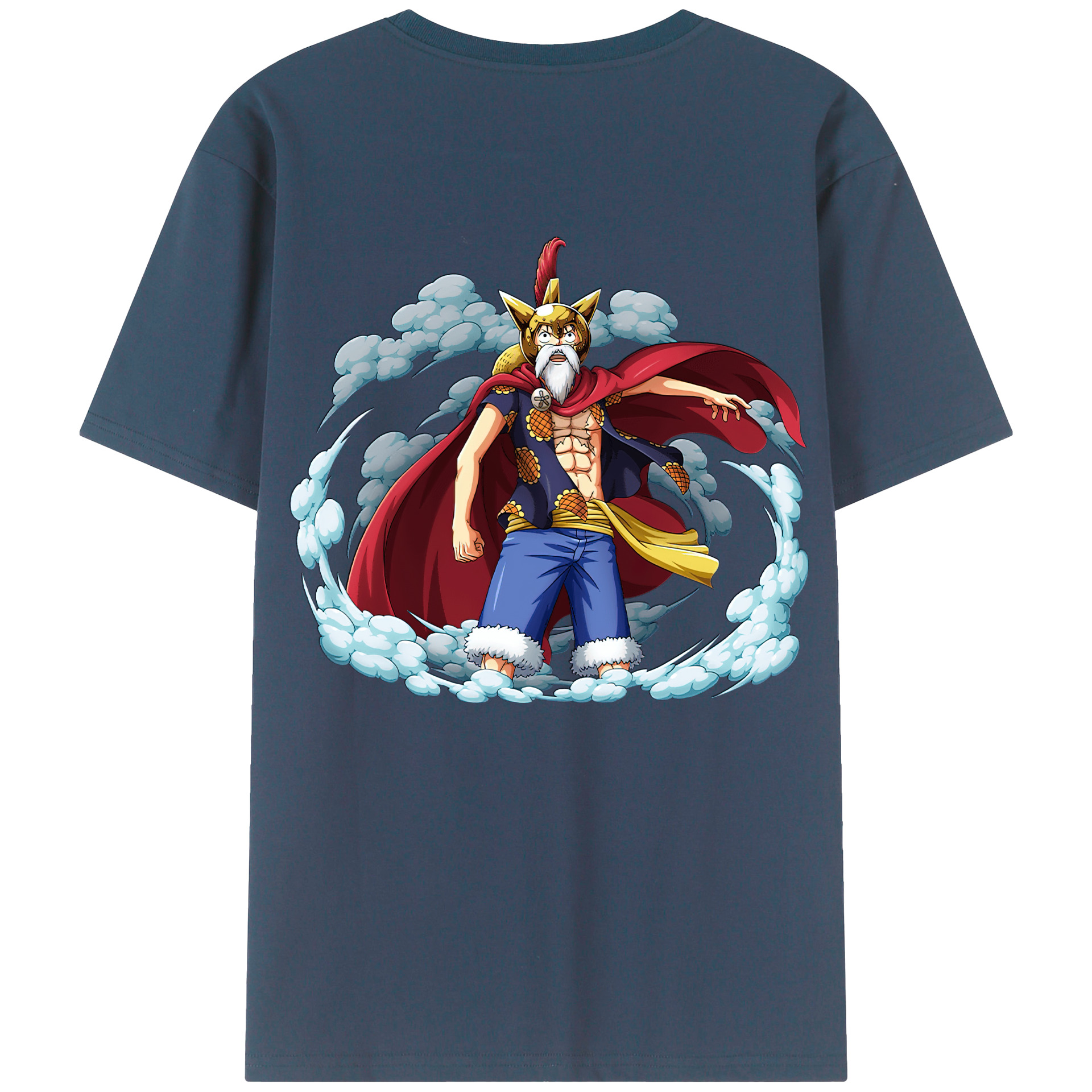 ワンピース モンキー・D・ルフィ ONE PIECE Monkey D. Luffy 綿100％半袖Tシャツ（背面プリント）