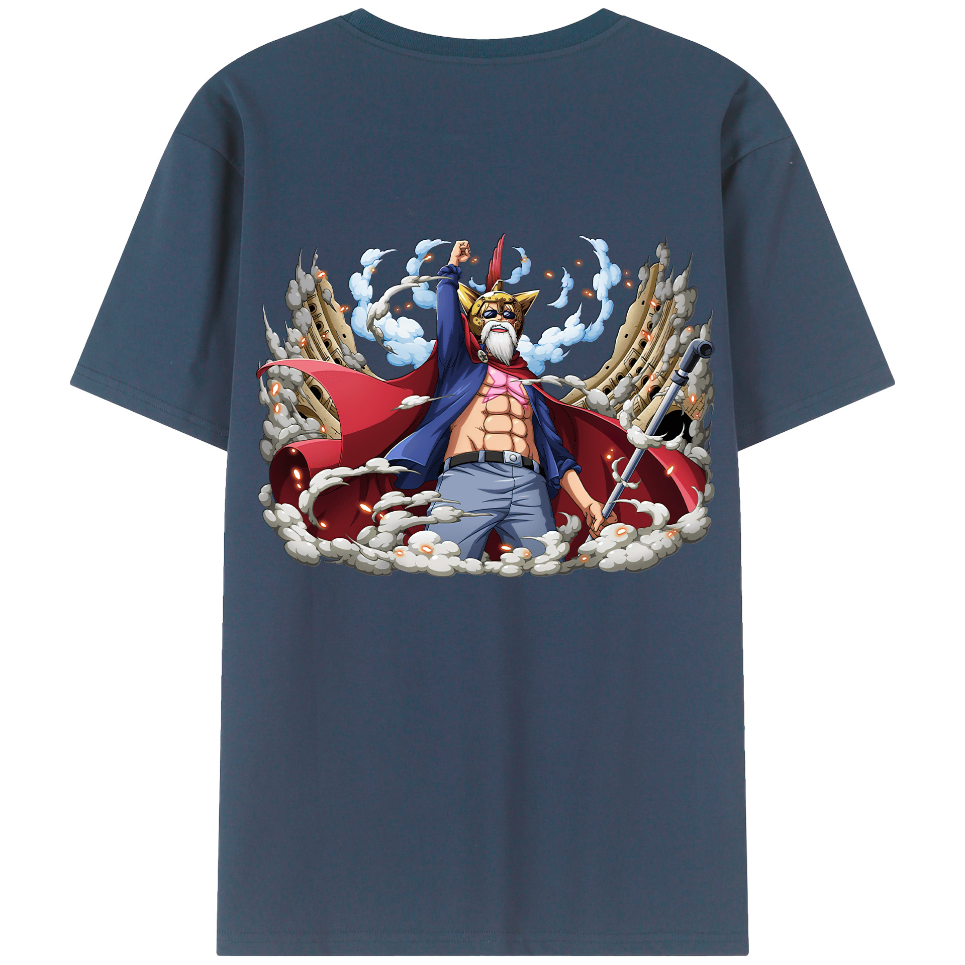 ワンピース モンキー・D・ルフィ ONE PIECE Monkey D. Luffy 綿100％半袖Tシャツ（背面プリント）