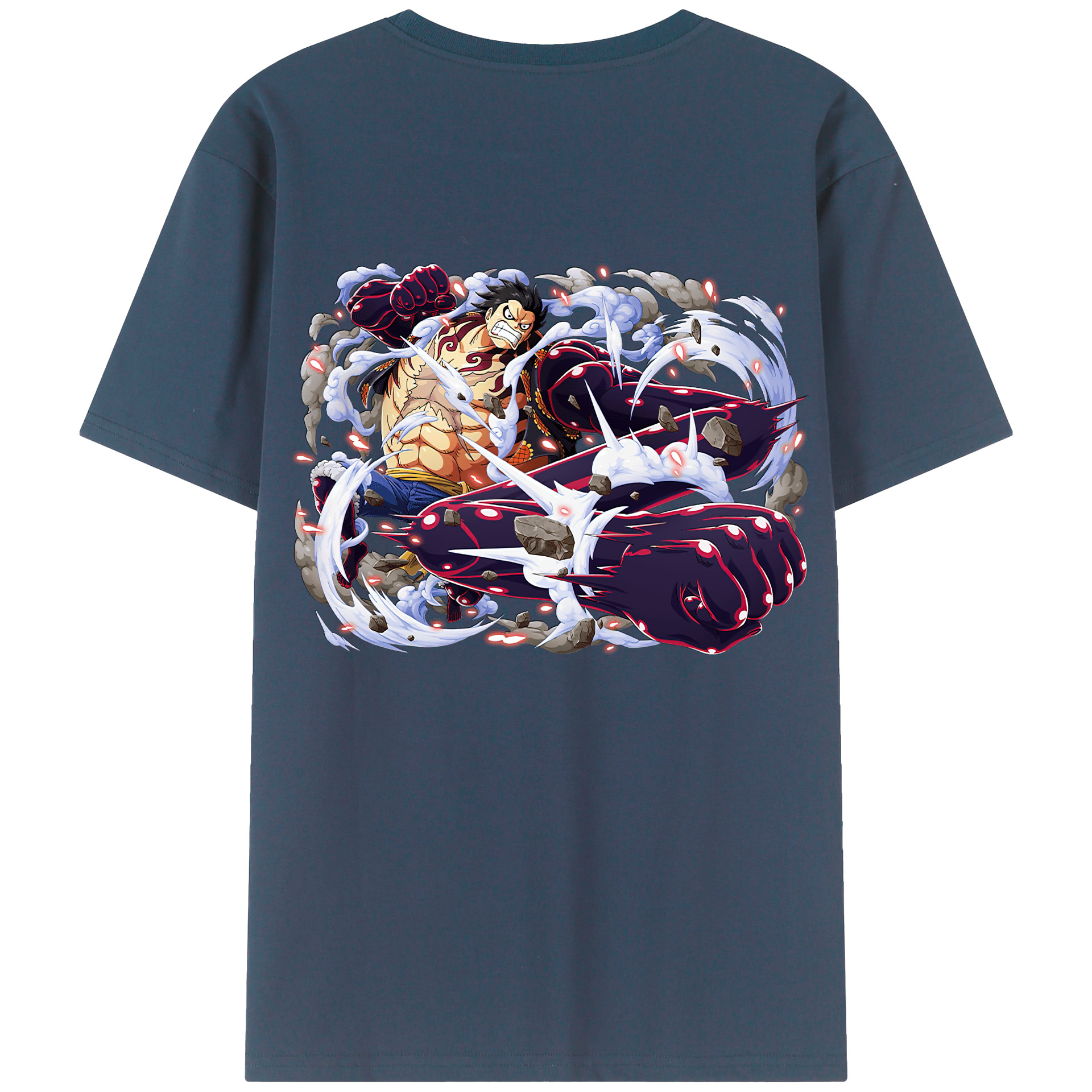 ワンピース モンキー・D・ルフィ ONE PIECE Monkey D. Luffy 綿100％半袖Tシャツ（背面プリント）