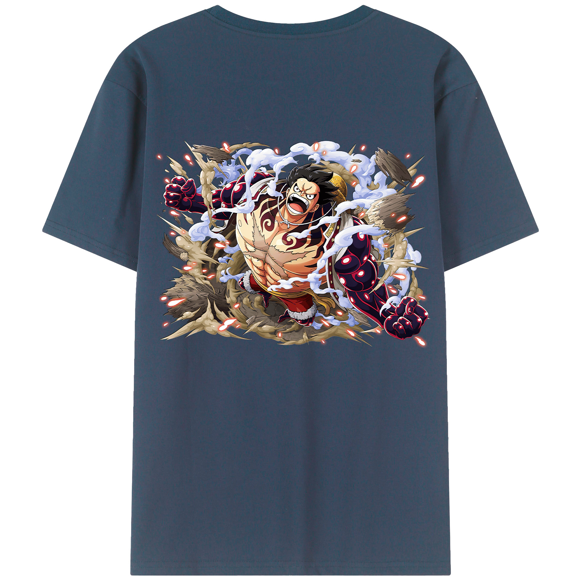 ワンピース モンキー・D・ルフィ ONE PIECE Monkey D. Luffy 綿100％半袖Tシャツ（背面プリント）