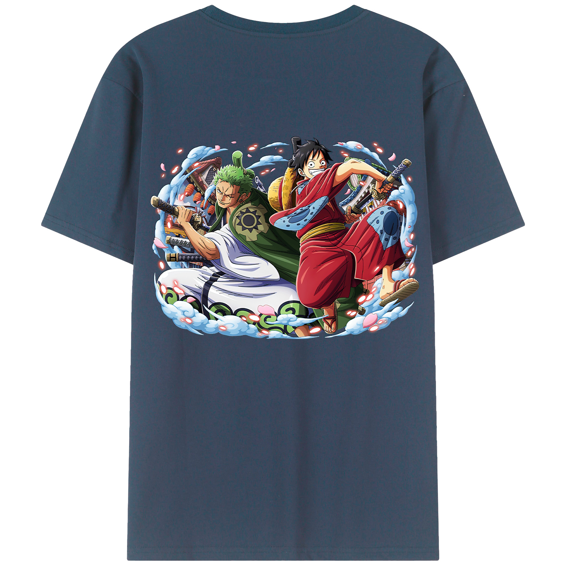 （画像用） ワンピース モンキー・D・ルフィ ONE PIECE Monkey D. Luffy 綿100％半袖Tシャツ（背面プリント）