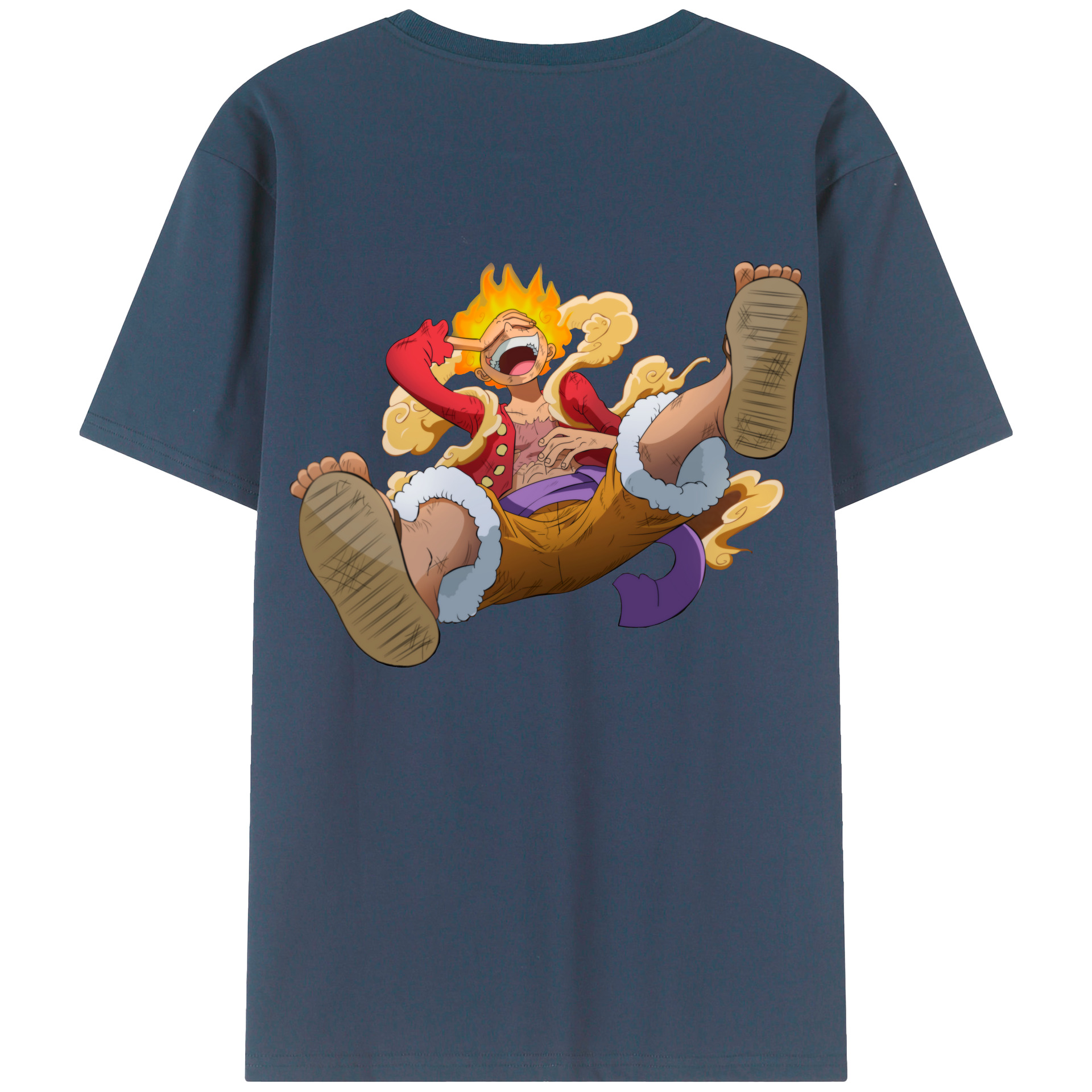 ワンピース モンキー・D・ルフィ ONE PIECE Monkey D. Luffy 綿100％半袖Tシャツ（背面プリント）